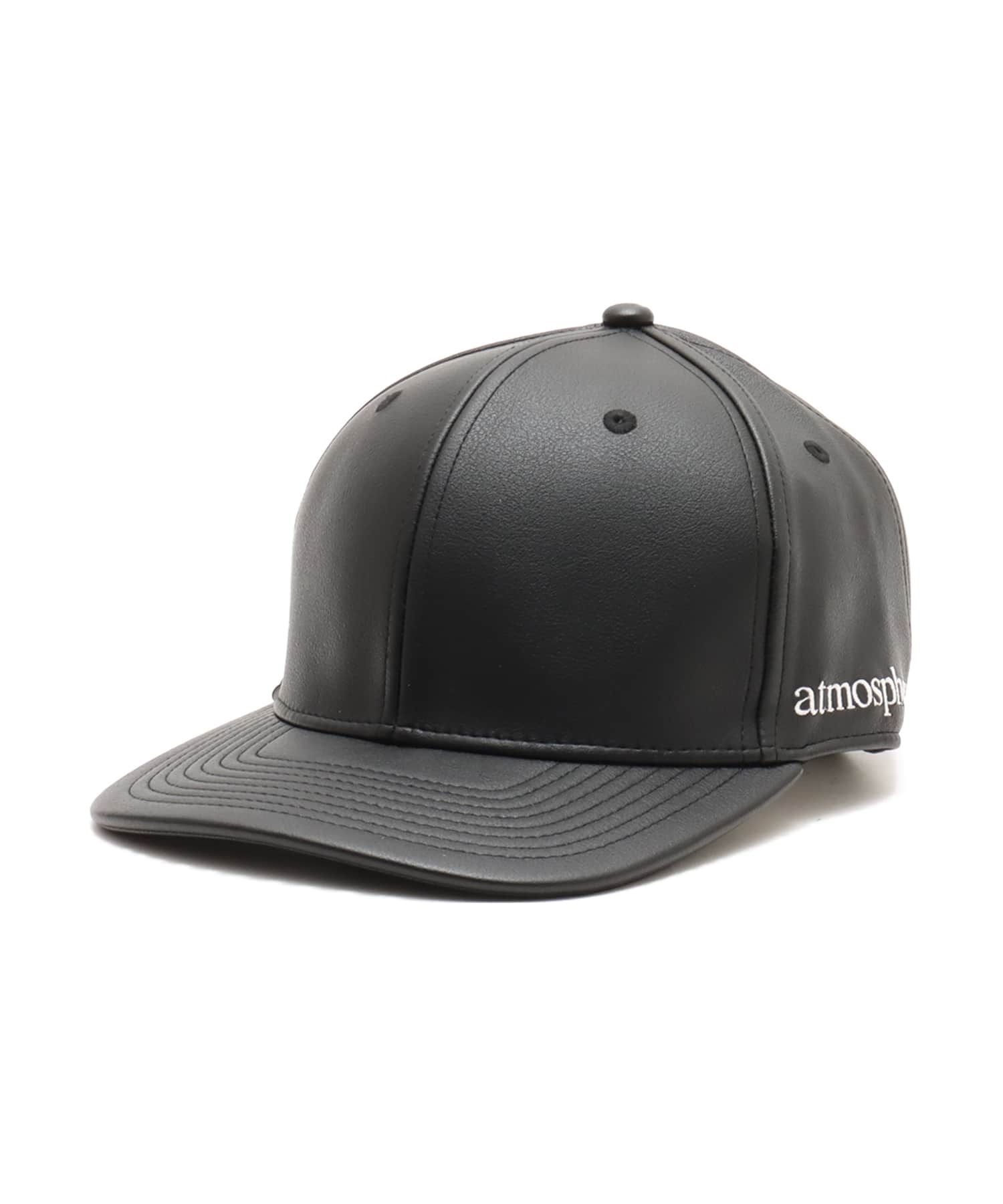 atmos Synthetic Leather Cap BLACKのメイン画像