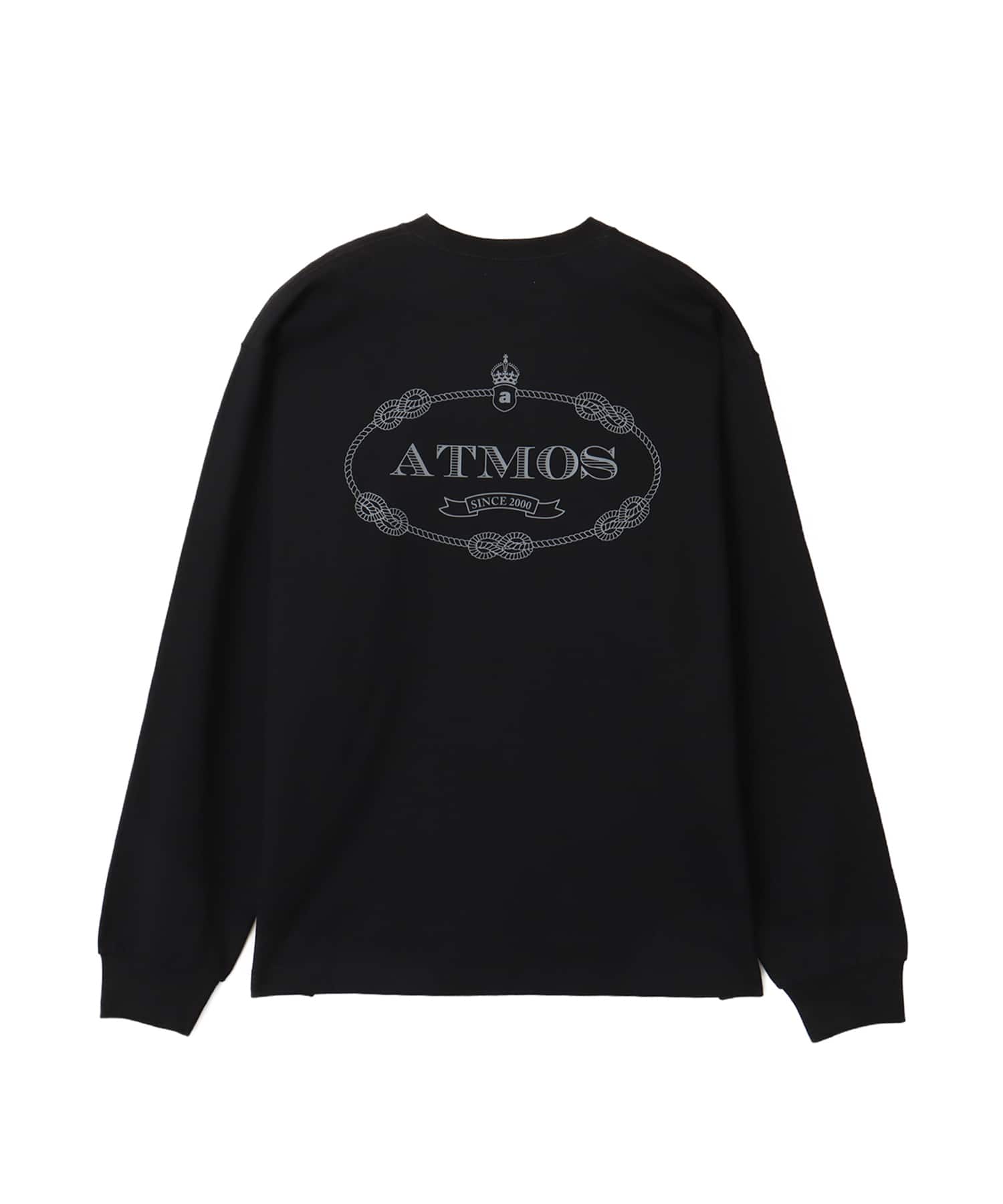 atmos Emblem Logo LS T-shirt BLACKのメイン画像