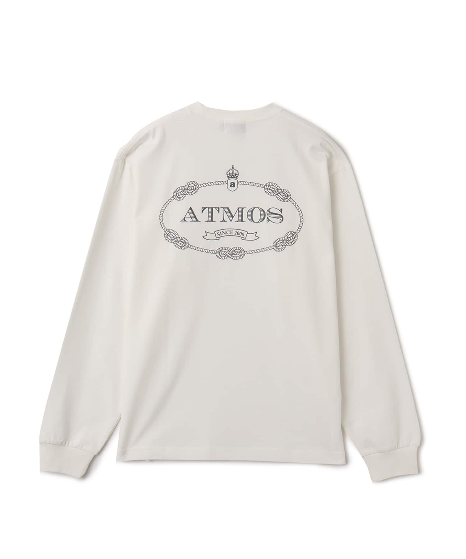 atmos Emblem Logo LS T-shirt WHITEのメイン画像