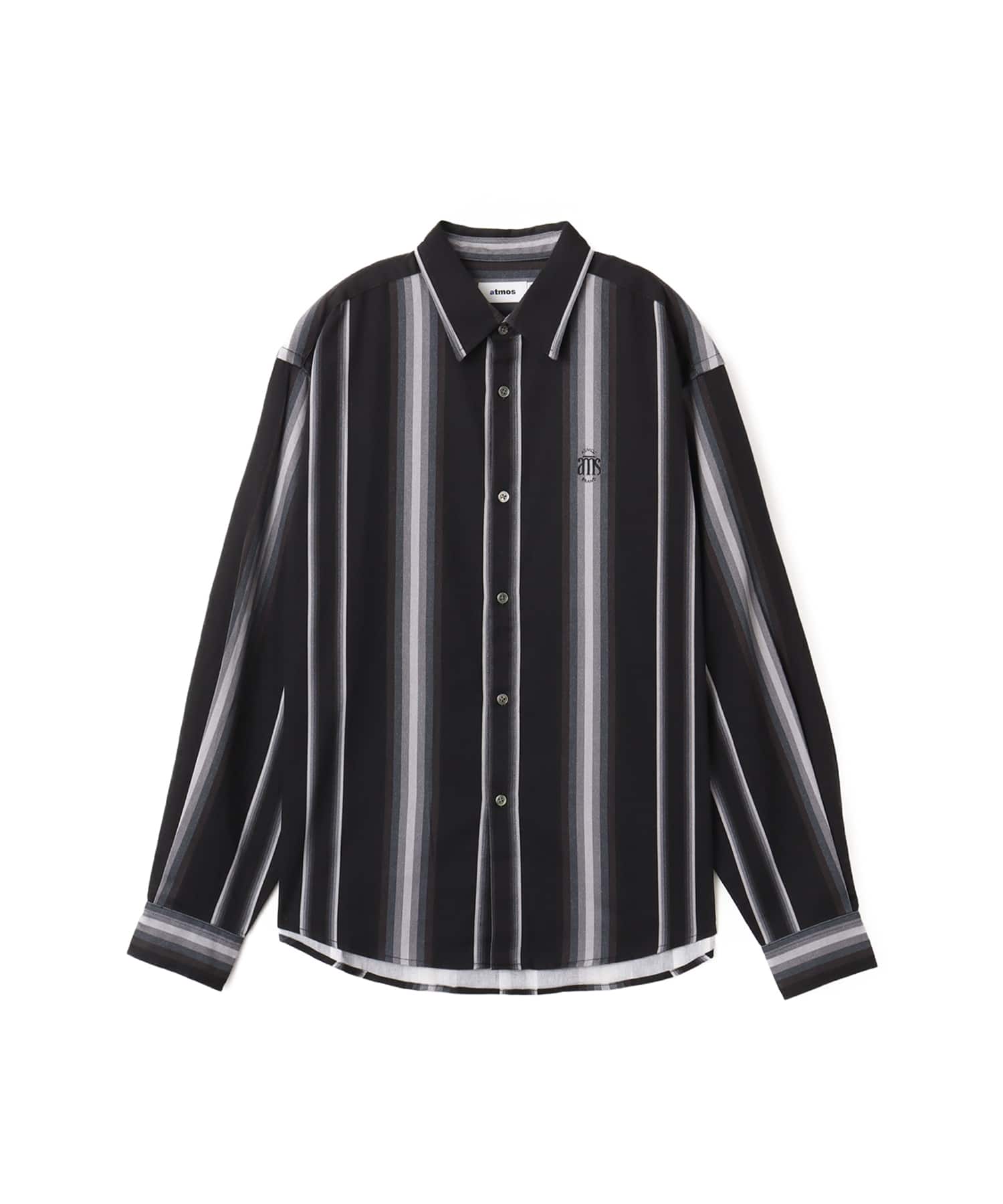 atmos Flannel Stripe Shirt BLACKのメイン画像