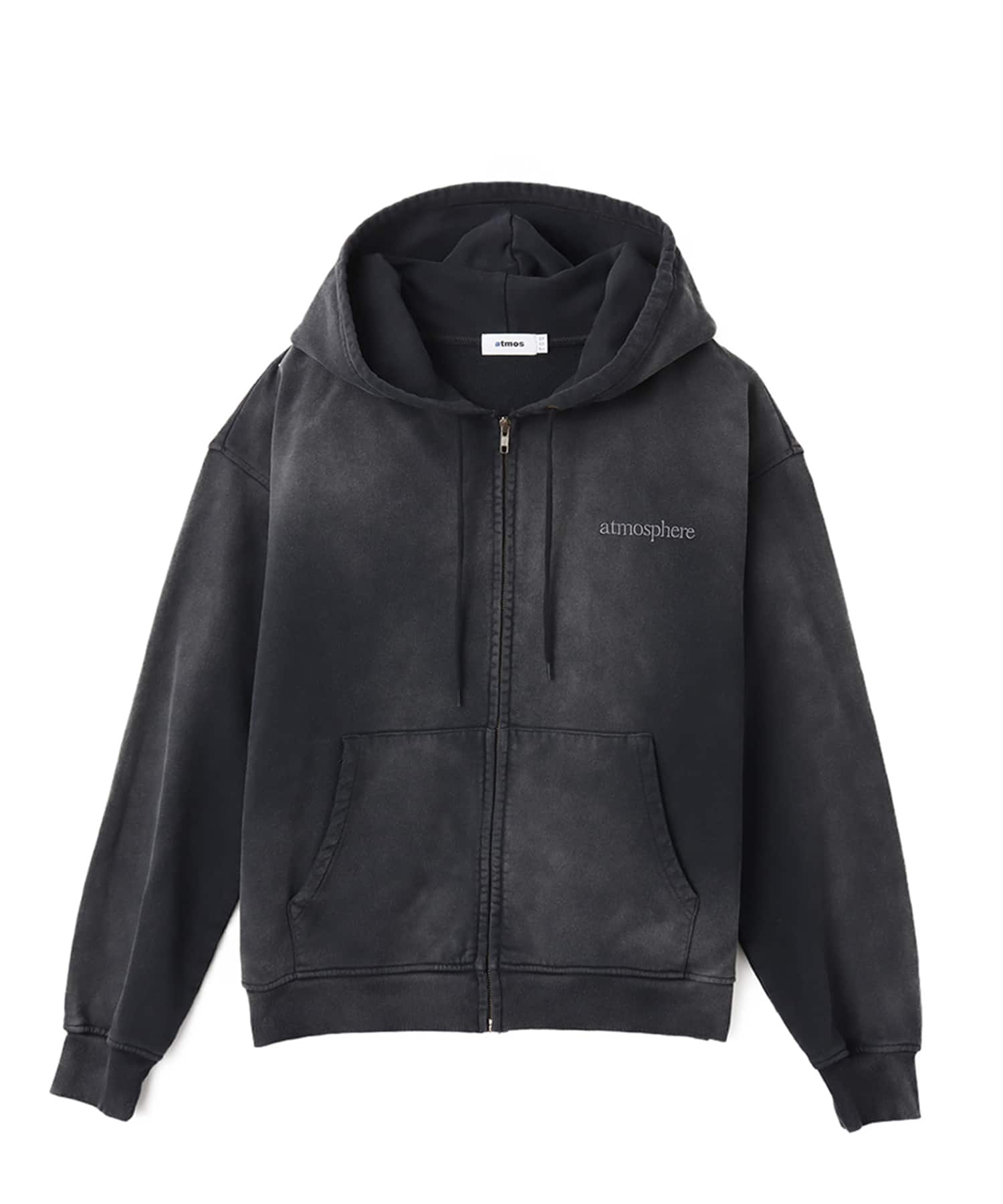 atmos Fade Color Zip-up Hooded Sweatshirt BLACKのメイン画像