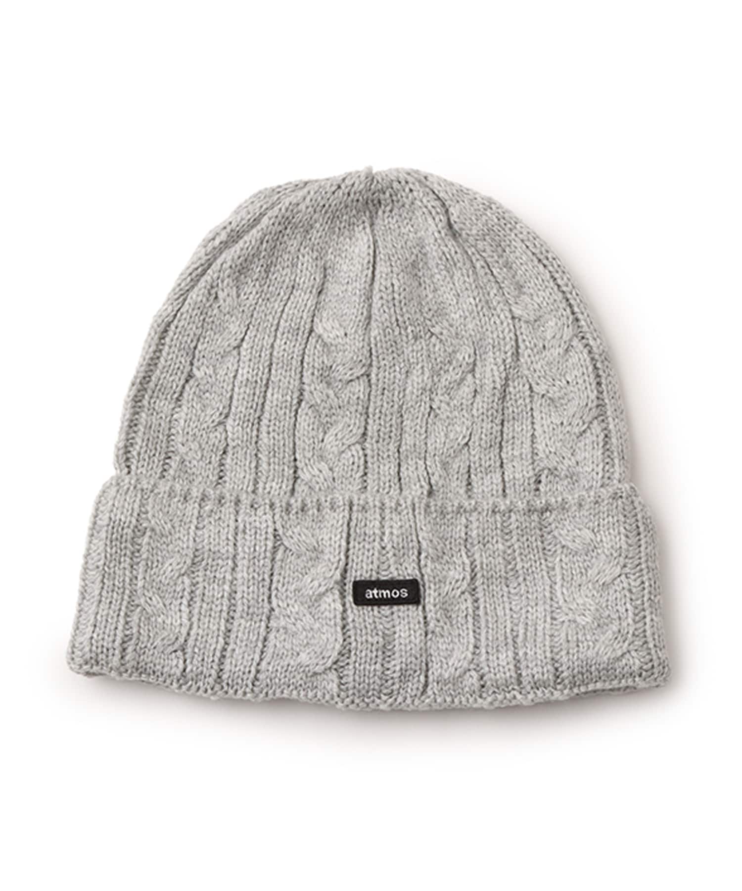 atmos Cable Knit Beanie GRAYのメイン画像