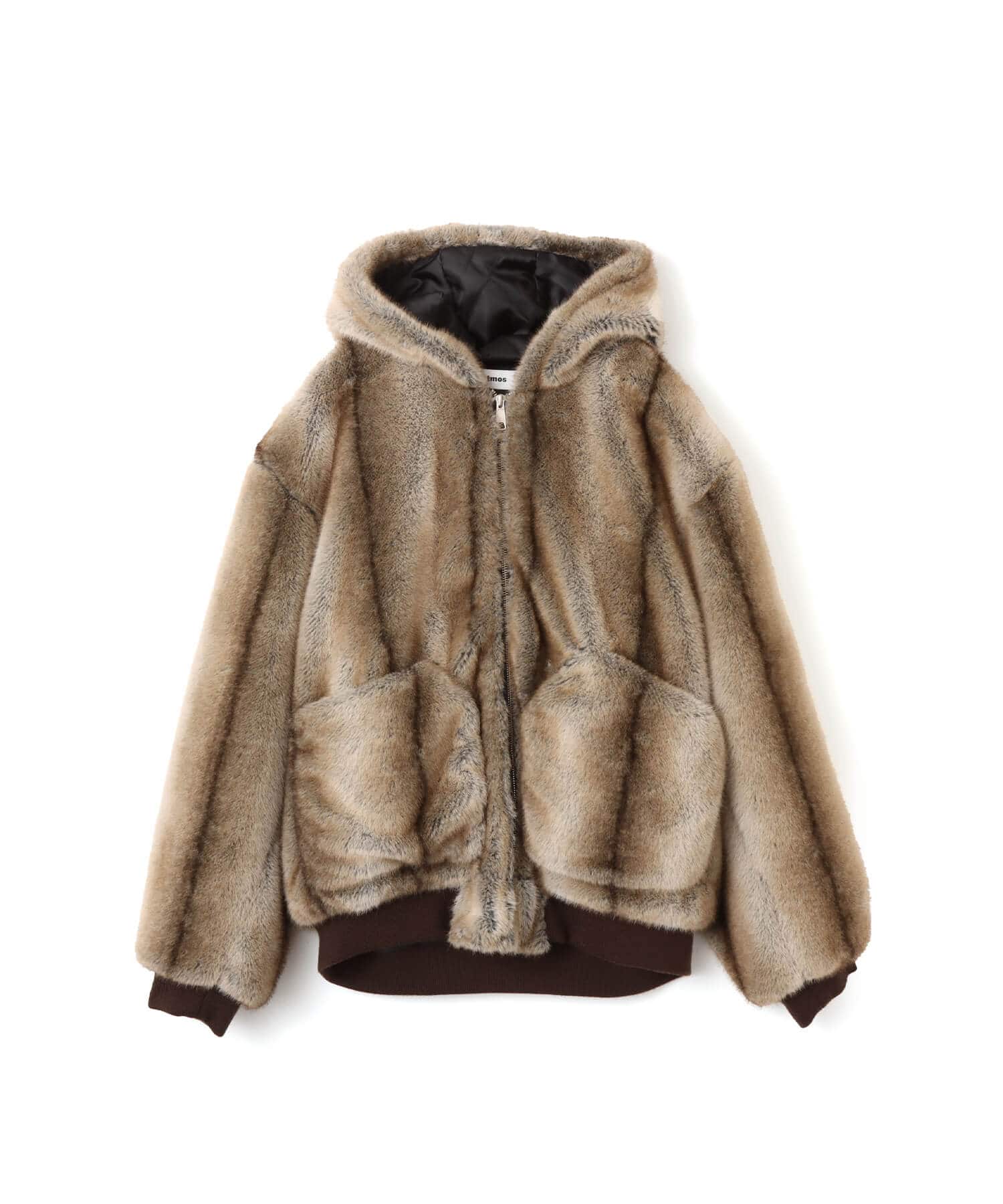 atmos Faux Fur Hoodie Jacket MULTIのメイン画像
