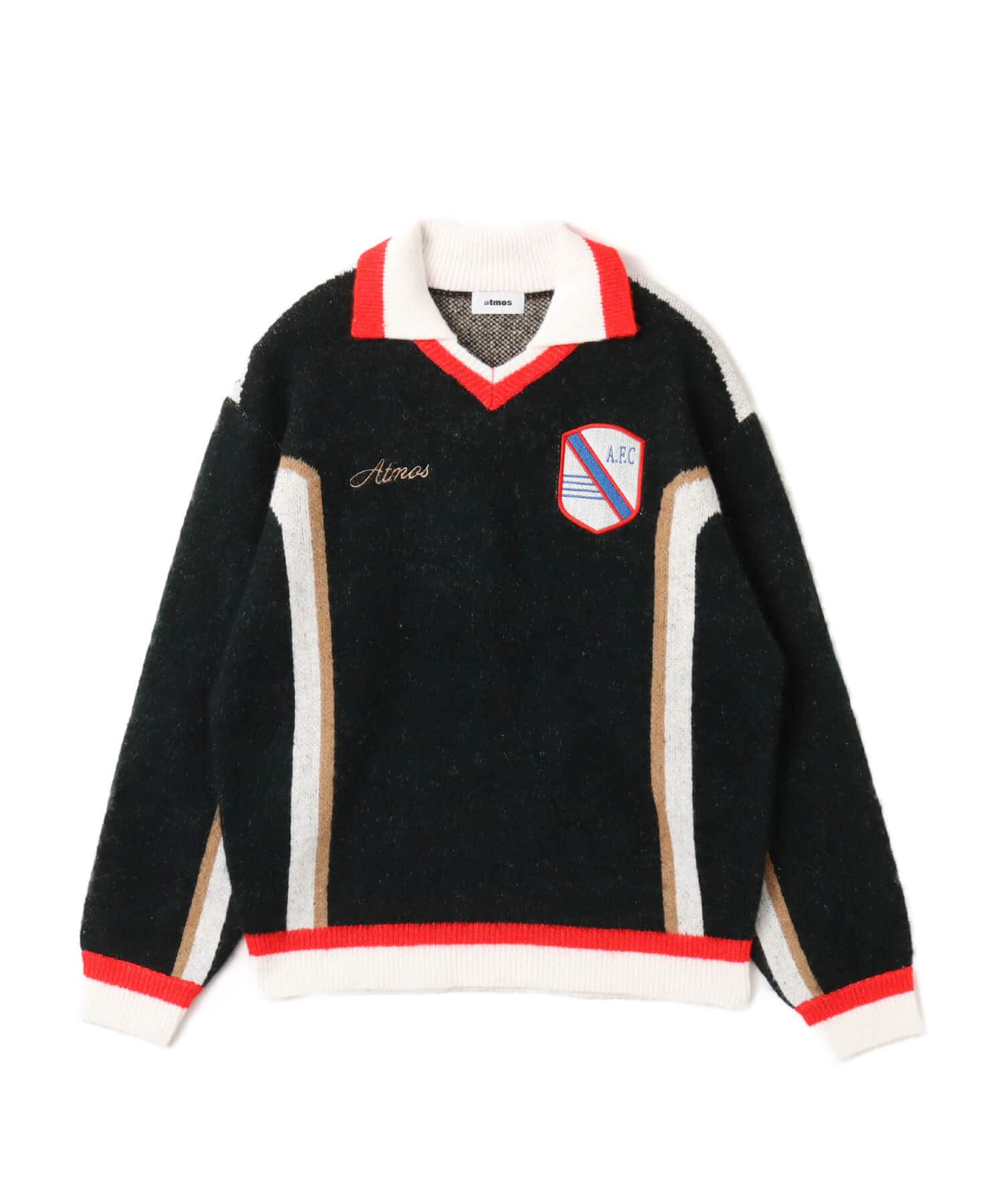 atmos Knit Soccer Polo Shirt GREENのメイン画像