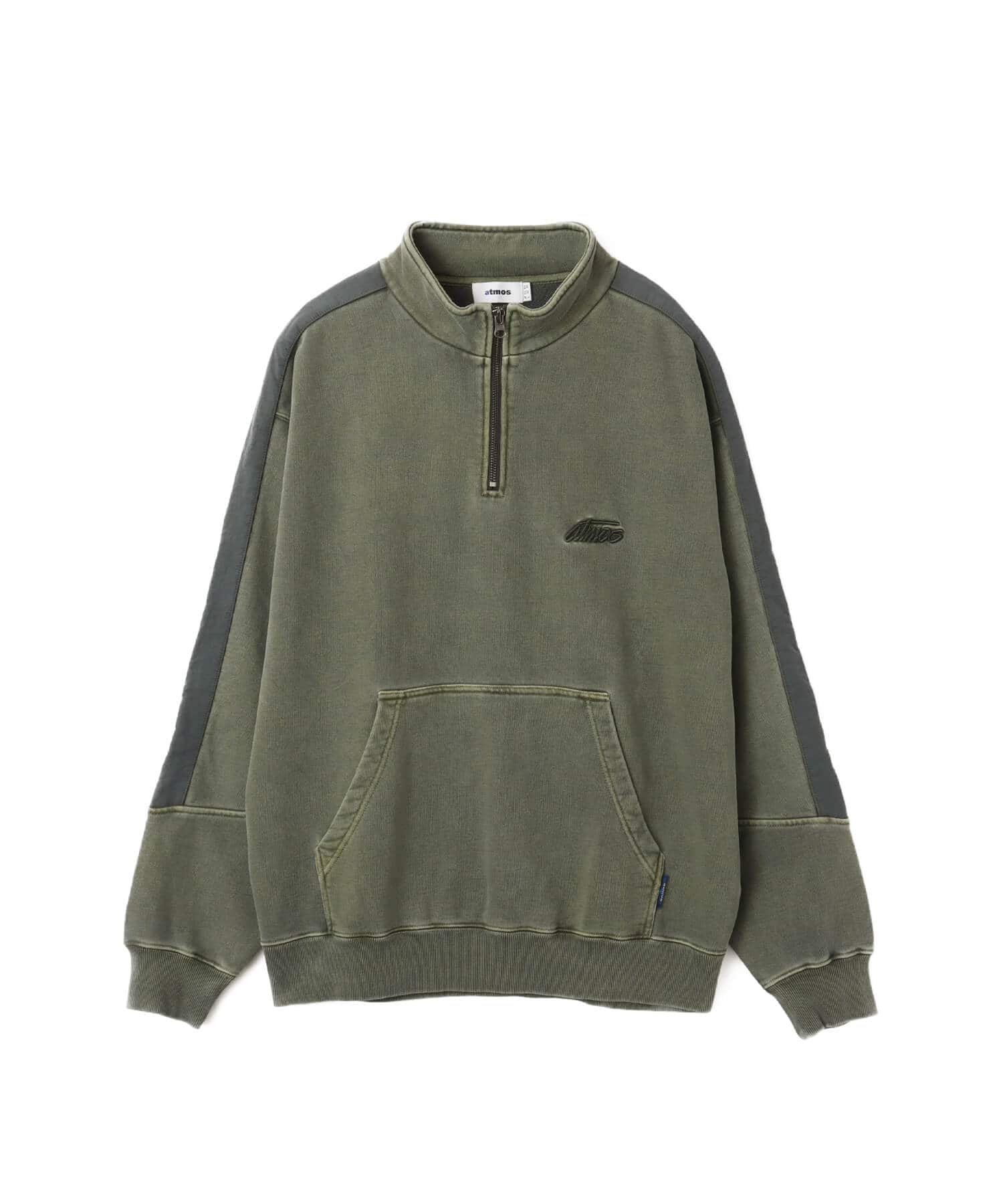 atmos Pigment Half-zip Sweatshirt GREENのメイン画像