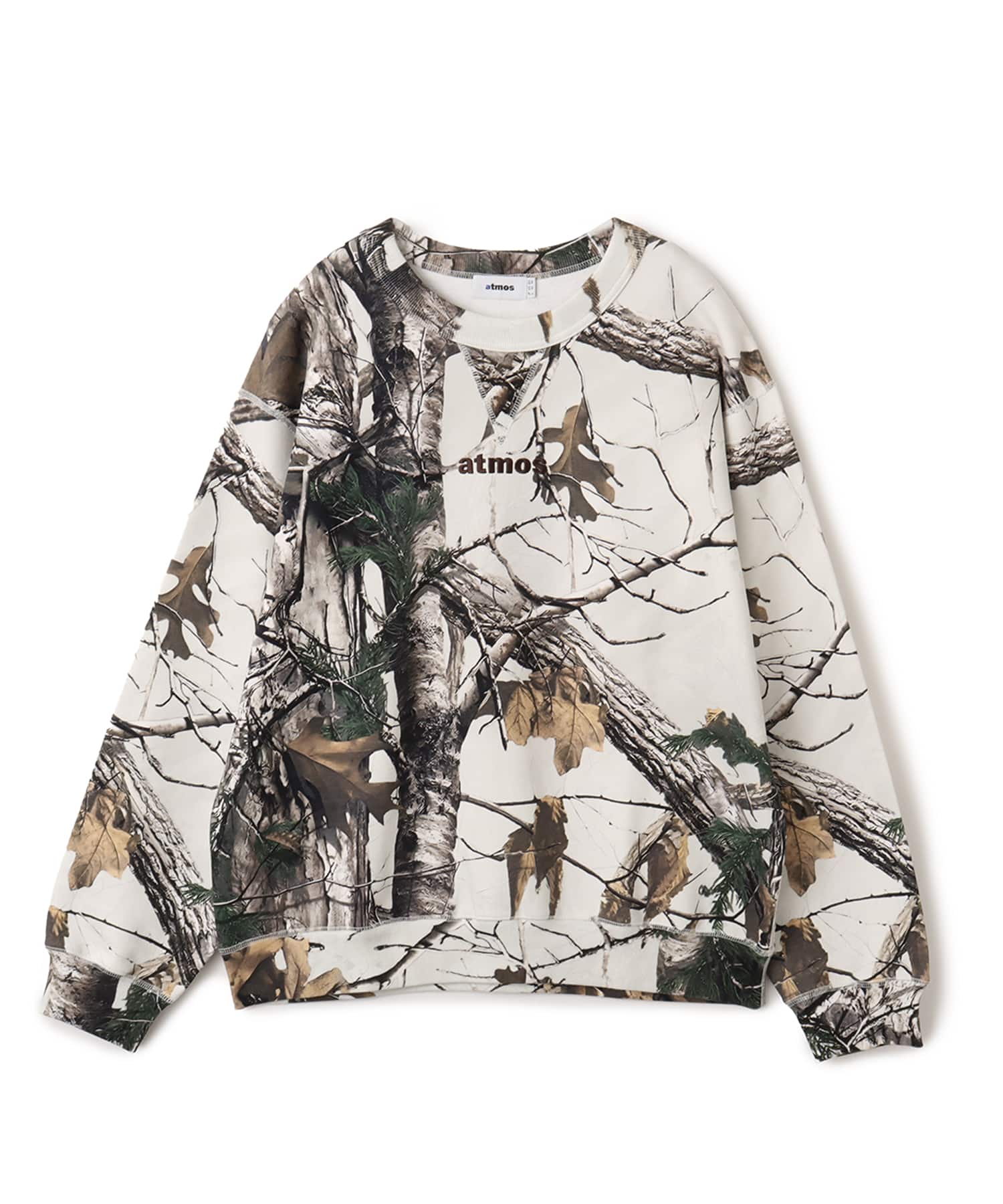atmos Embroidery Classic Logo Crew Neck Sweatshirt BEIGE CAMOUFLAGEのメイン画像