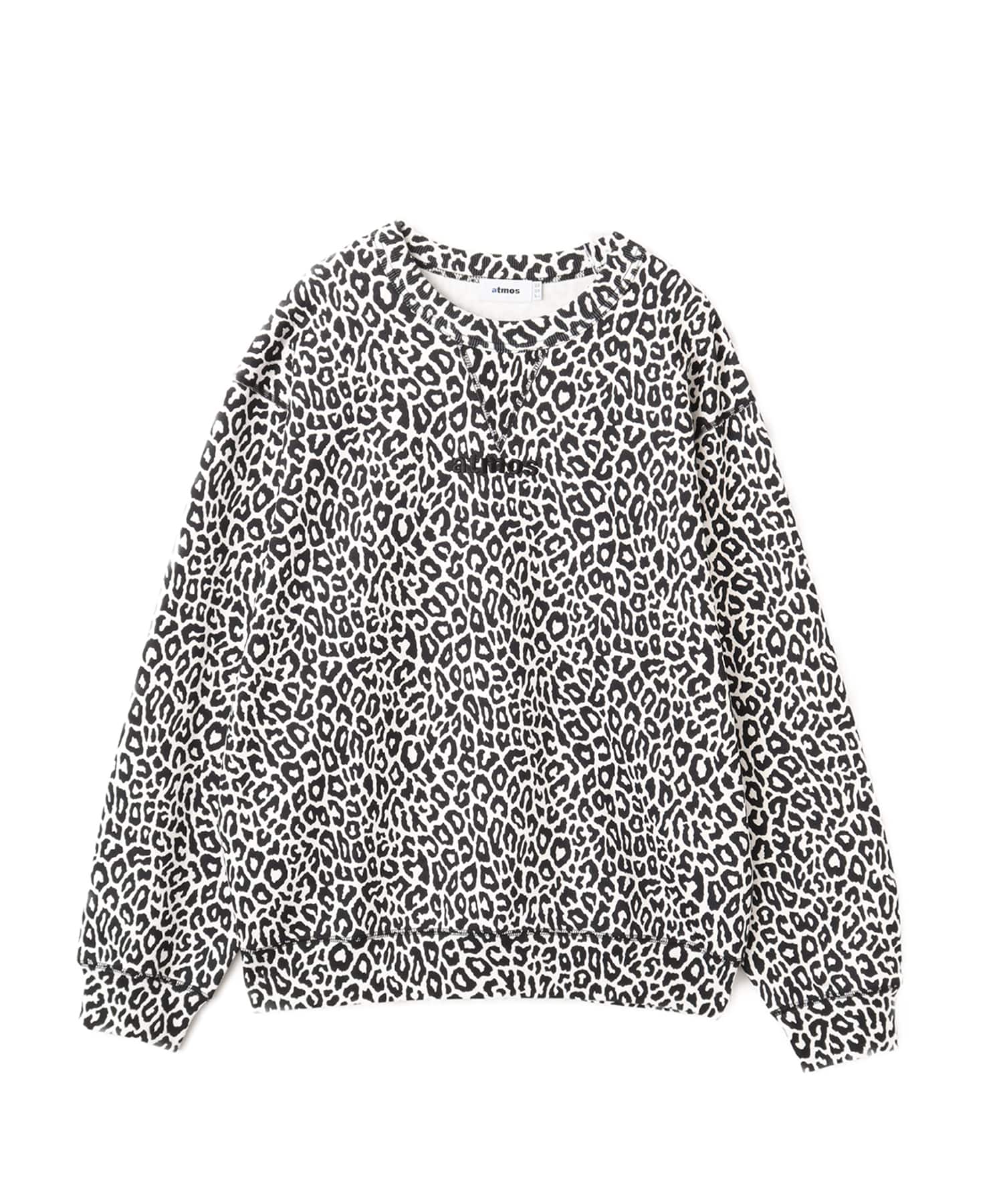 atmos Embroidery Classic Logo Crew Neck Sweatshirt BLACK LEOPARDのメイン画像
