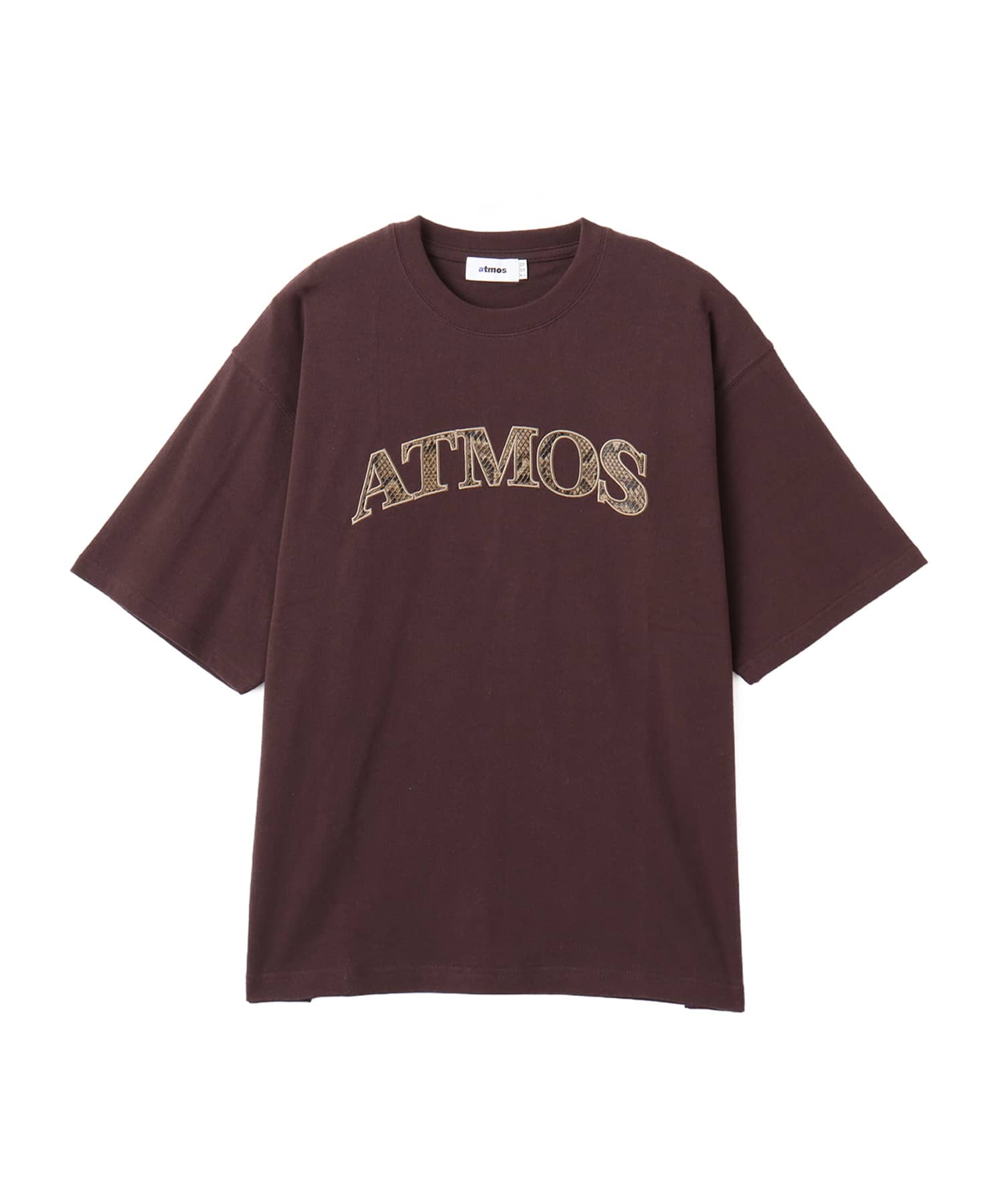 atmos Python Pattern Logo T-shirt BROWNのメイン画像