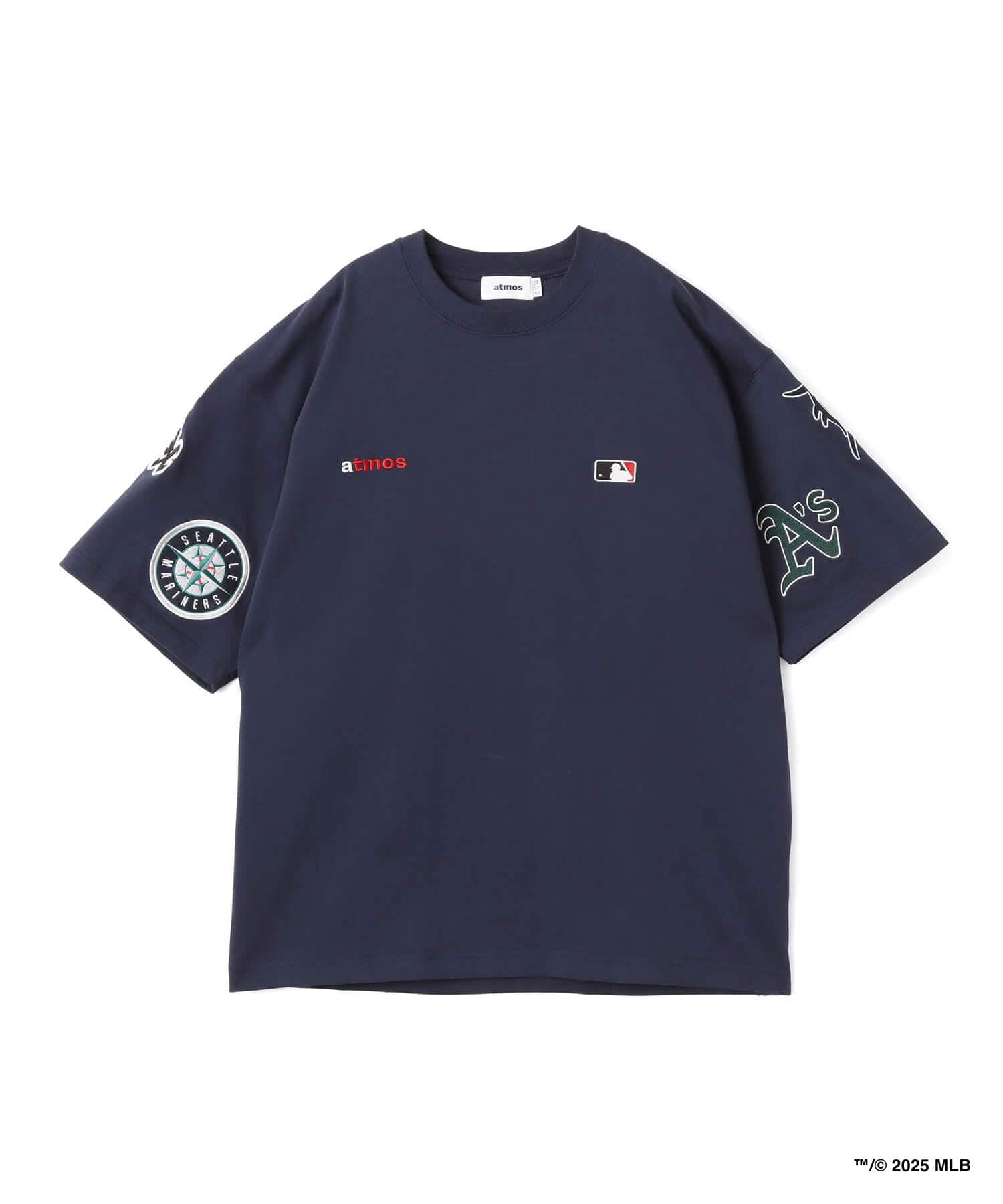 atmos x MLB All Teams Patch SS T-shirt NAVYのメイン画像