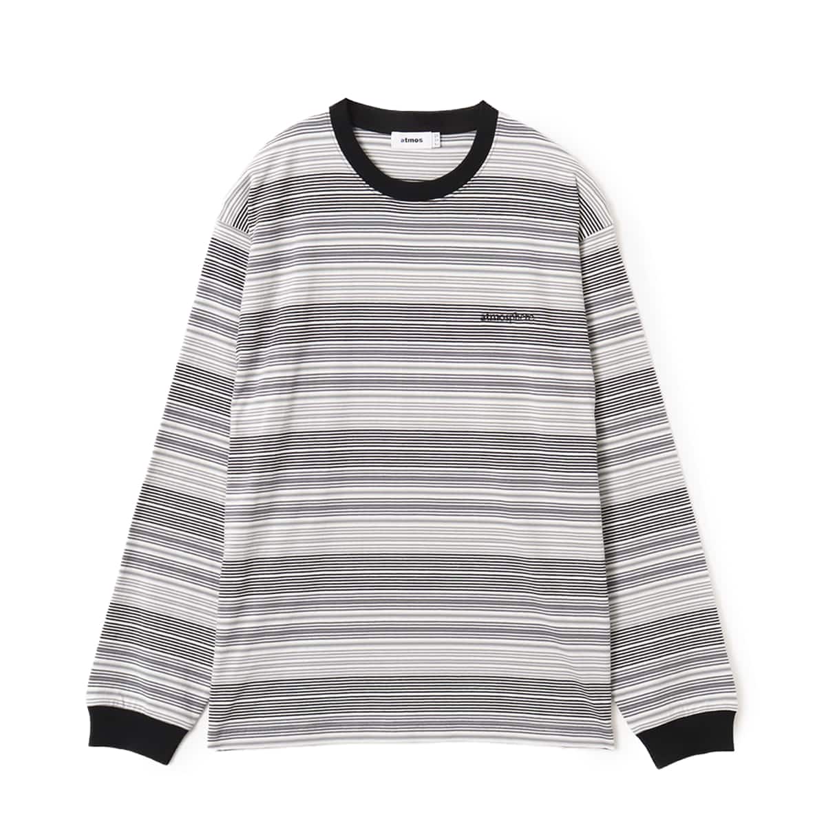 atmos Multi-color Border LS T-shirt BLACKのメイン画像