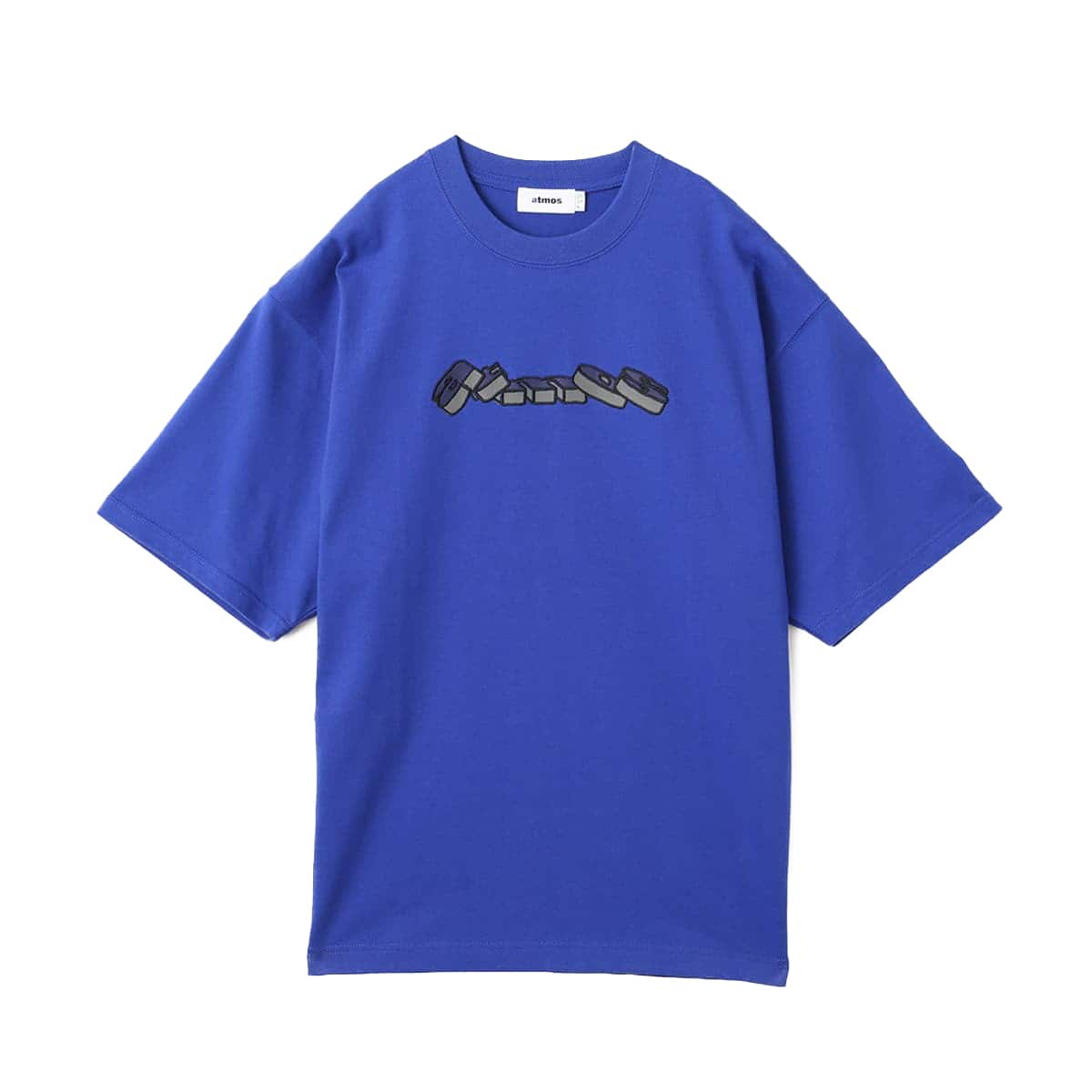 atmos Block Logo T-shirt BLUEのメイン画像