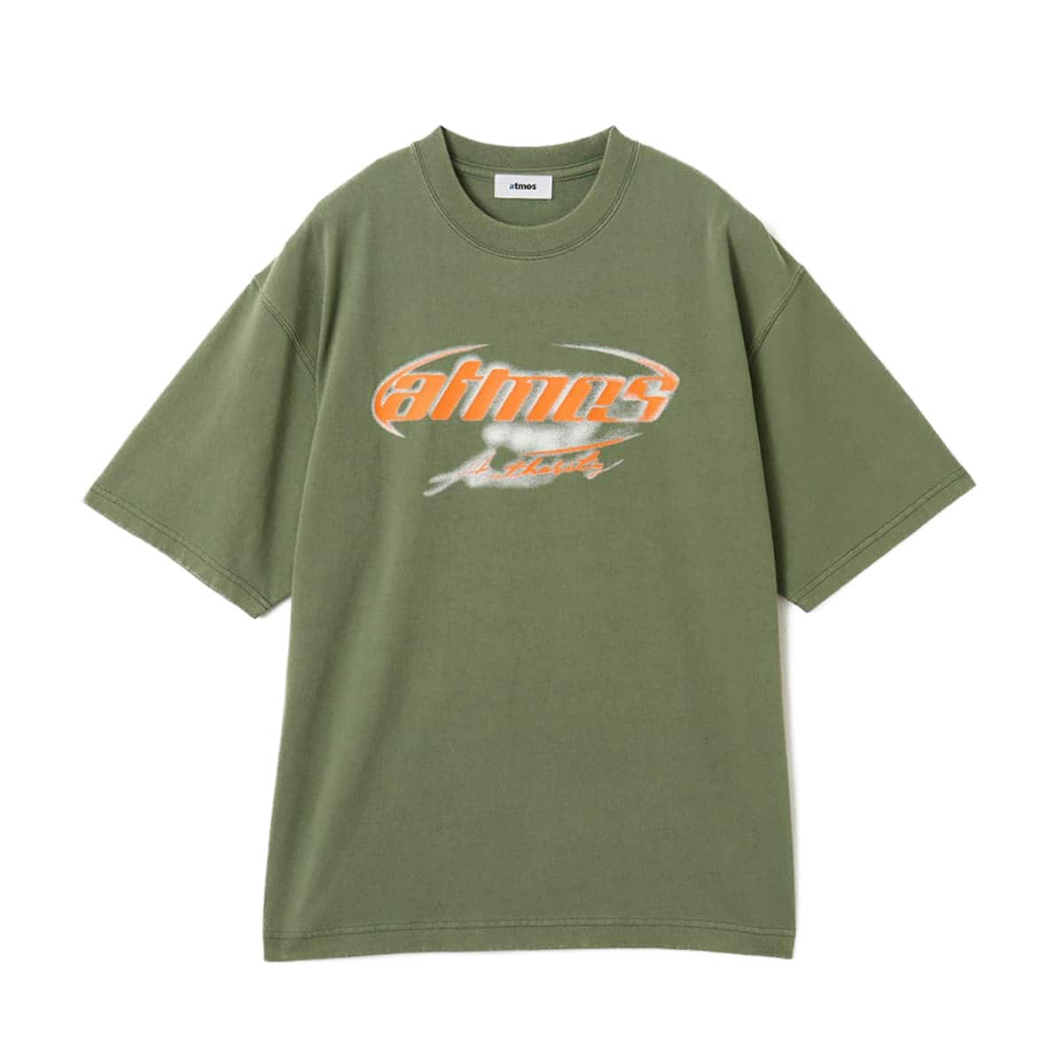 atmos Spray Logo T-shirt KHAKIのメイン画像