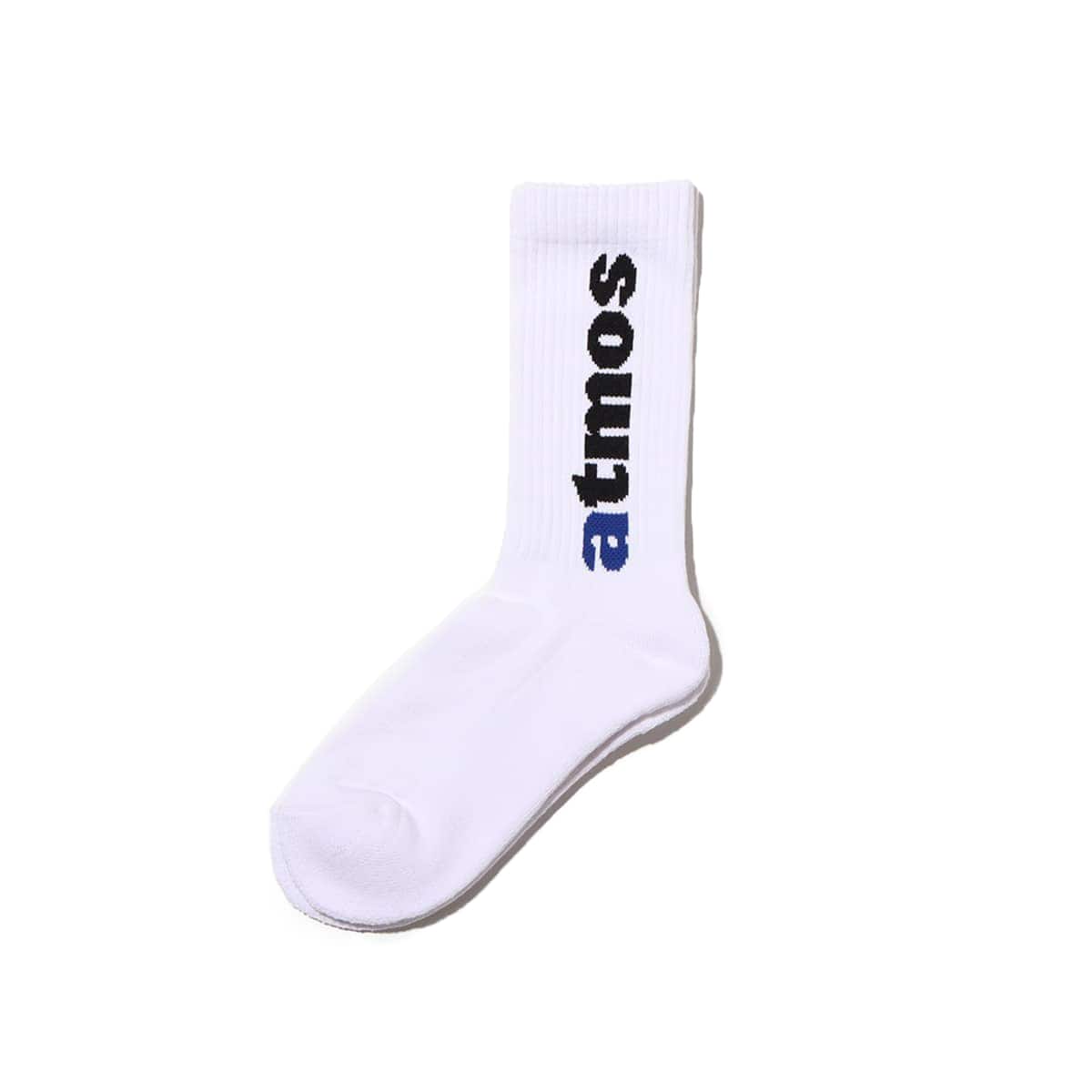 atmos JACQUARD LOGO SOCKS WHITEのメイン画像