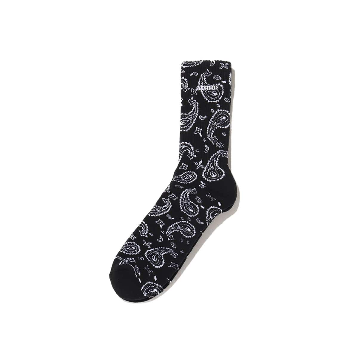 atmos PAISLEY SOCKS BLACKのメイン画像