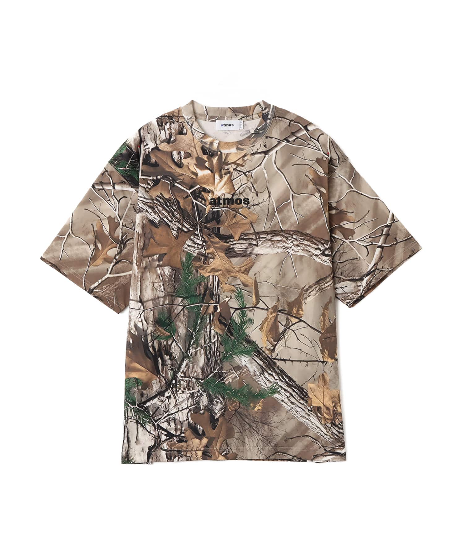 atmos Embroidery Classic Logo CAMO T-shirt BEIGEのメイン画像