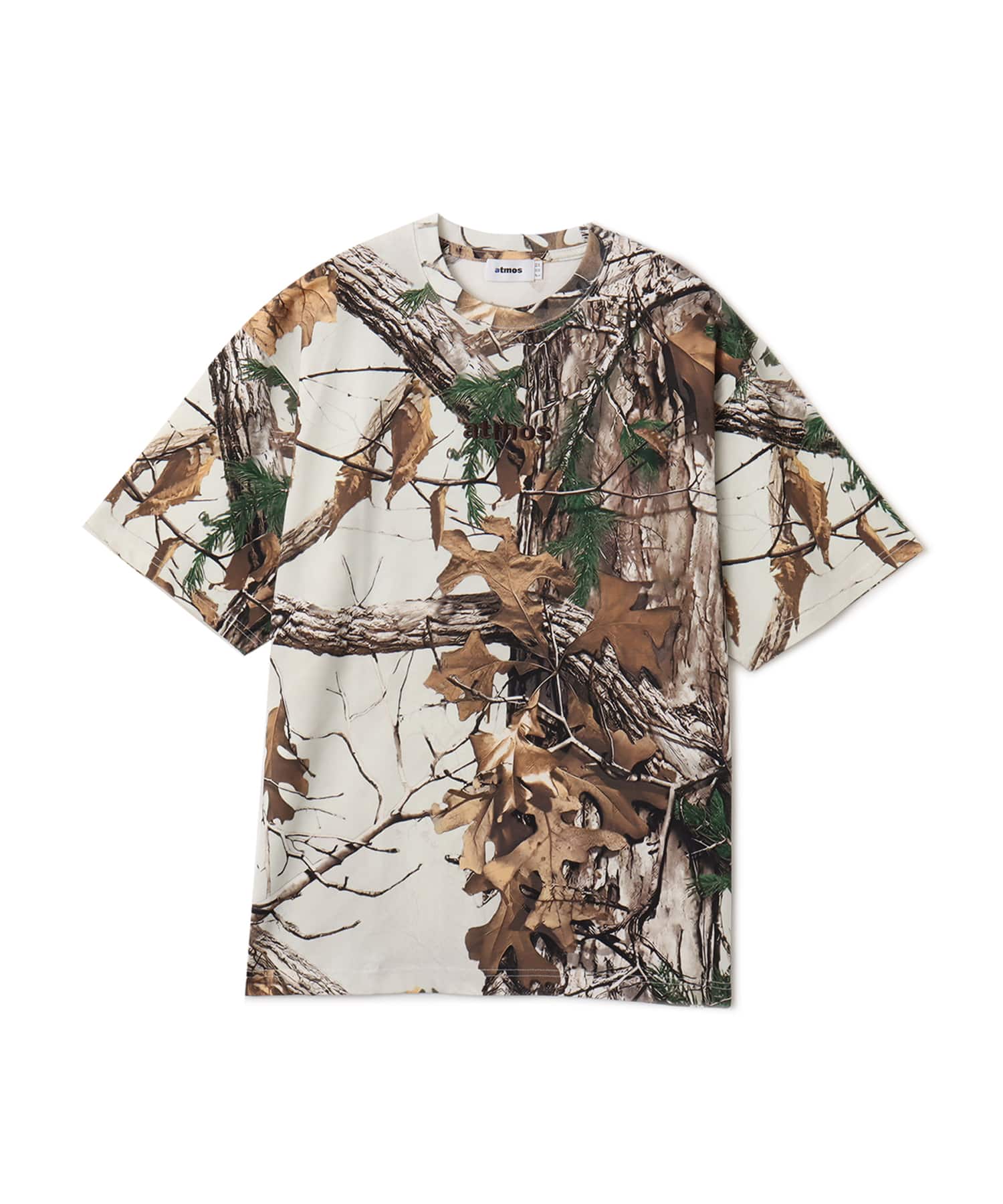 atmos Embroidery Classic Logo CAMO T-shirt WHITEのメイン画像