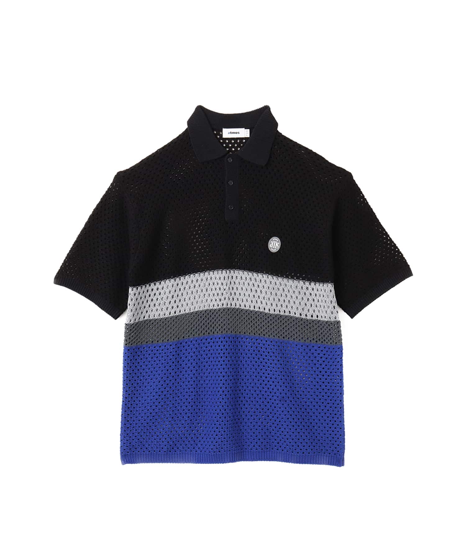 atmos Crochet Polo Sweater BLACKのメイン画像