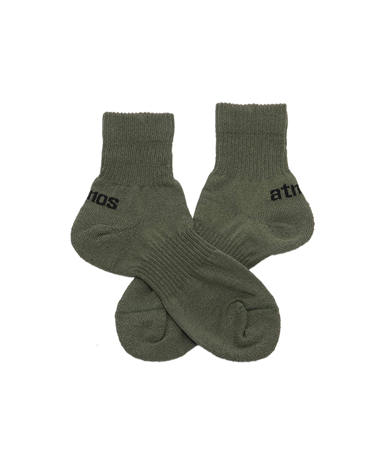 atmos Paper Yarn Quarter Length Socks KHAKIのメイン画像