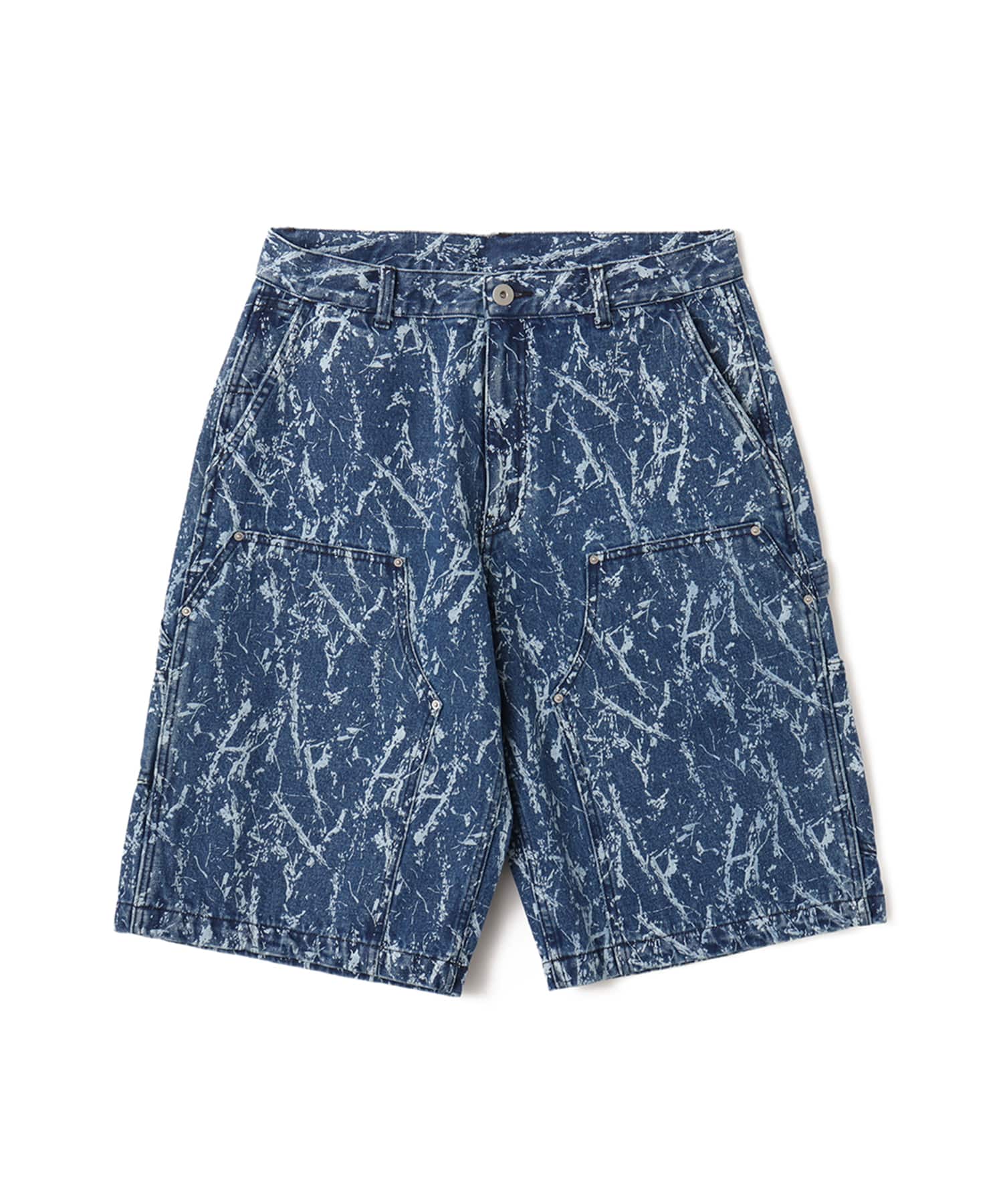 atmos Tree Camouflage Print Denim Short Pants BLUEのメイン画像