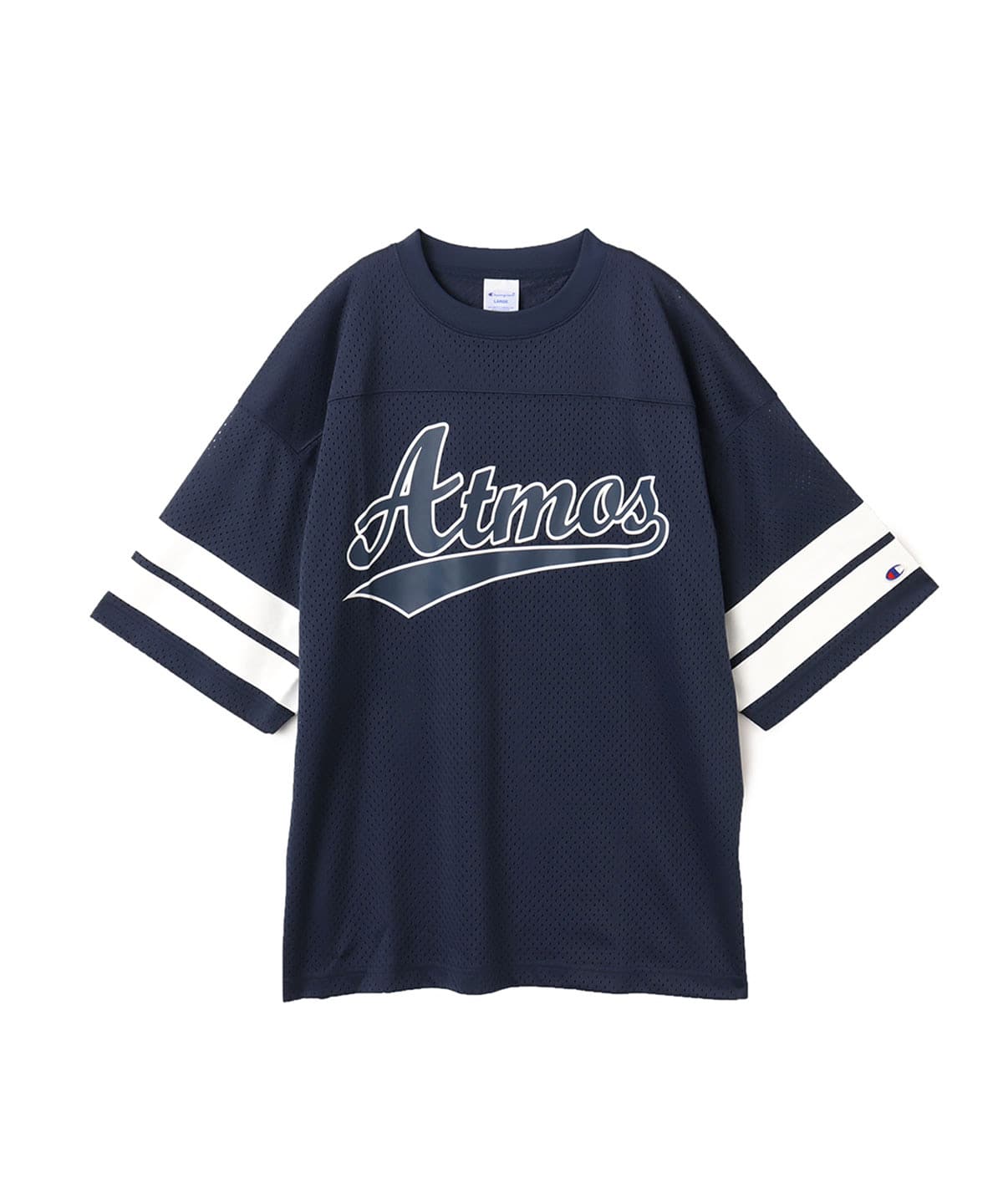 atmos × champion Football T-shirt NAVYのメイン画像