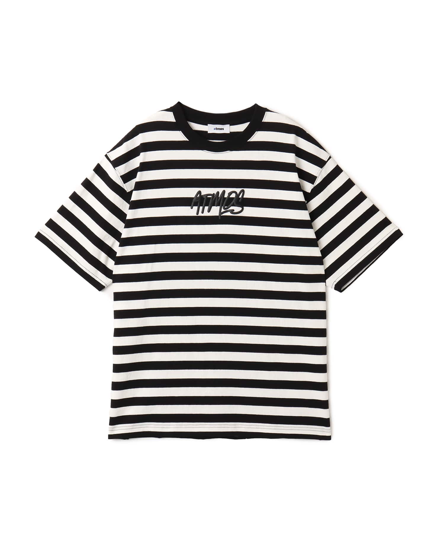 atmos Foam Logo Border T-shirt BLACKのメイン画像