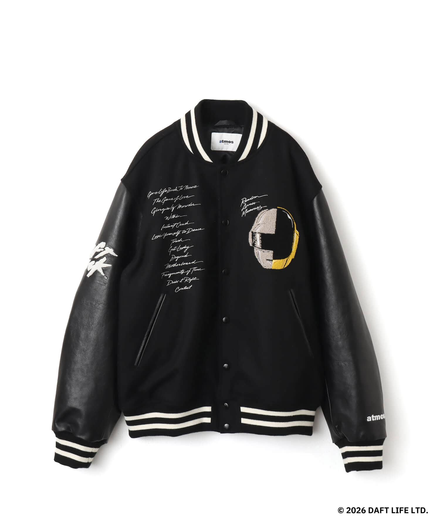 atmos x Daft Punk Random Access Memories Varsity Jacket BLACKのメイン画像