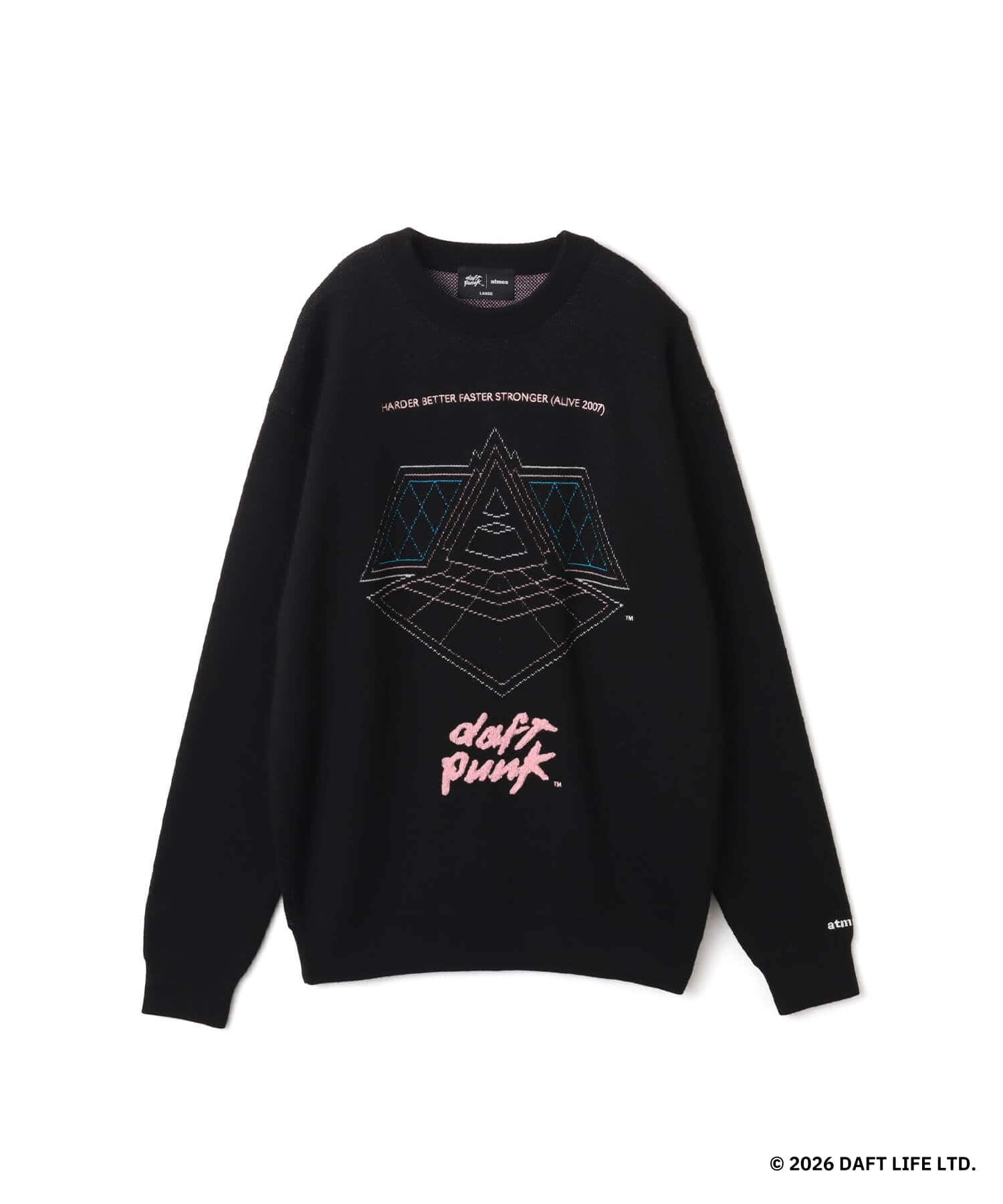 atmos x Daft Punk Alive 2007 Jacquard Knit Sweater BLKのメイン画像