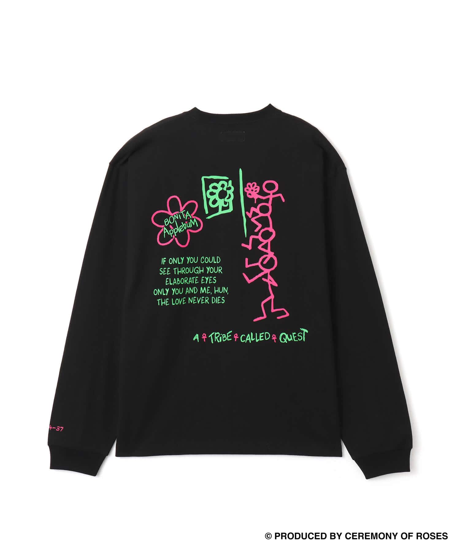 atmos x ATCQ Bonita Applebum  L/S T-shirt BLACKのメイン画像