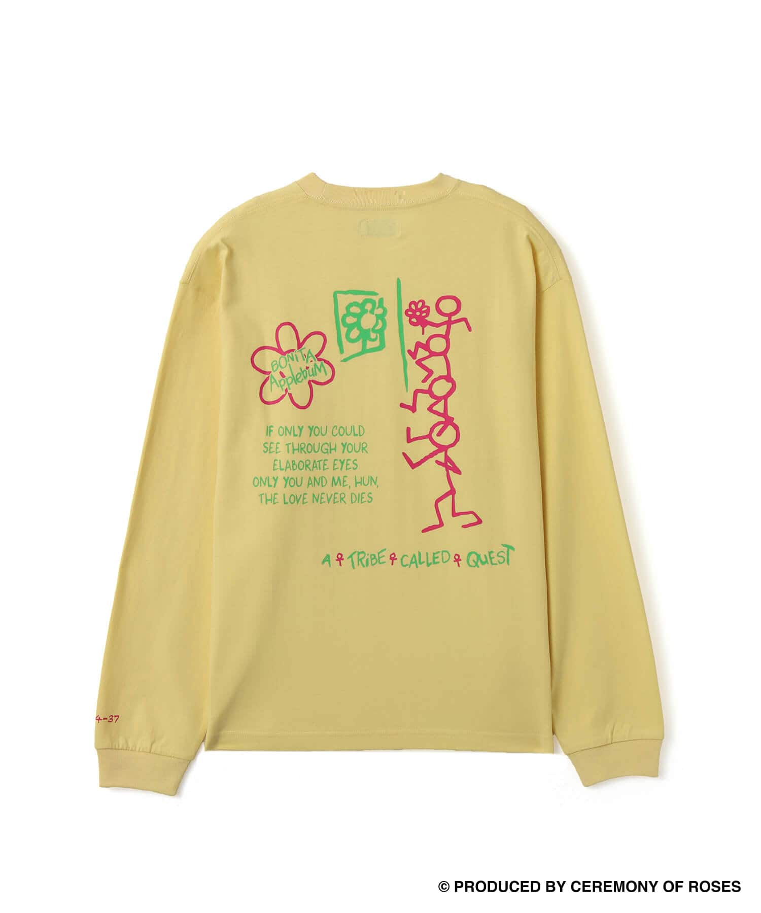 atmos x ATCQ Bonita Applebum  L/S T-shirt YELLOWのメイン画像