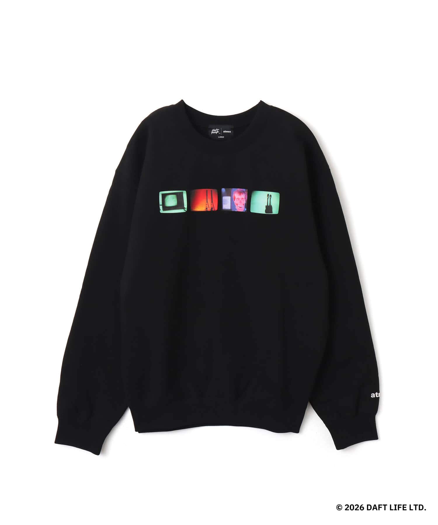atmos x Daft Punk Technologic Crew Neck Sweatshirt BLACKのメイン画像