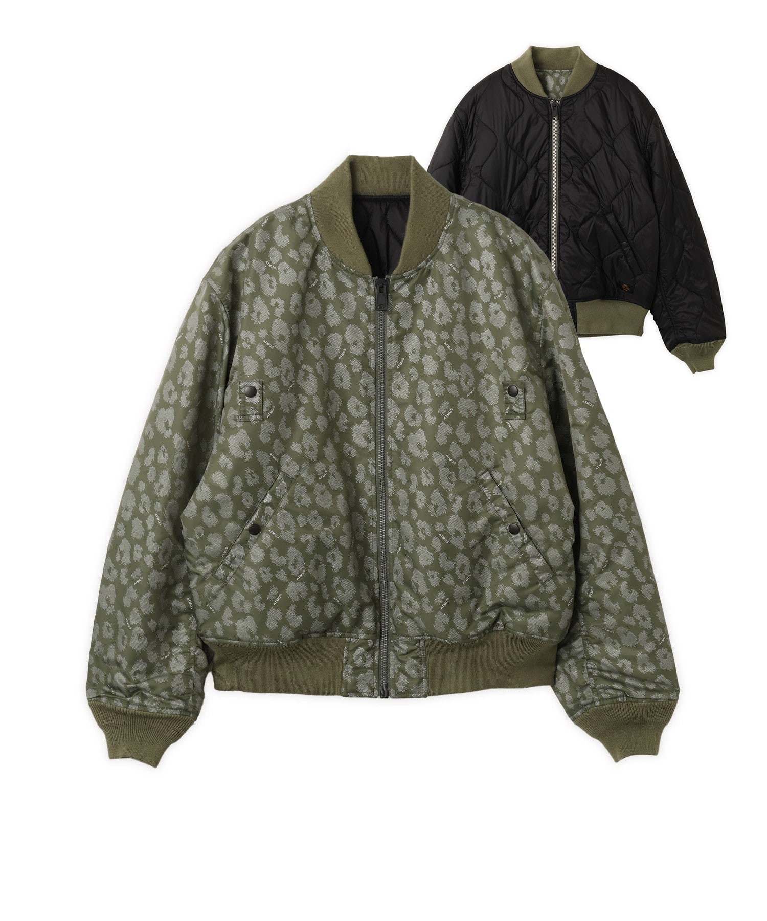 atmos Reversible Flight Jacket KHAKIのメイン画像