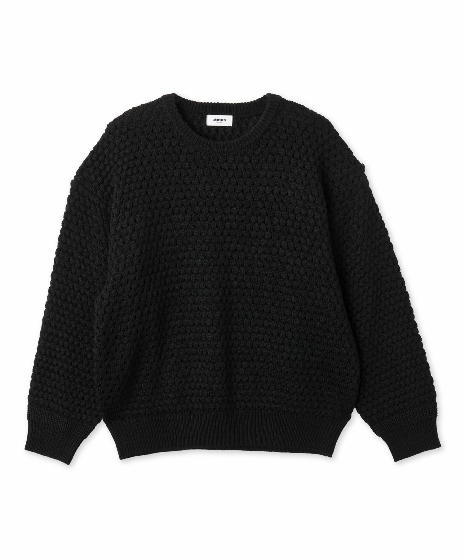 atmos Popcorn Knit Sweater BLACKのメイン画像