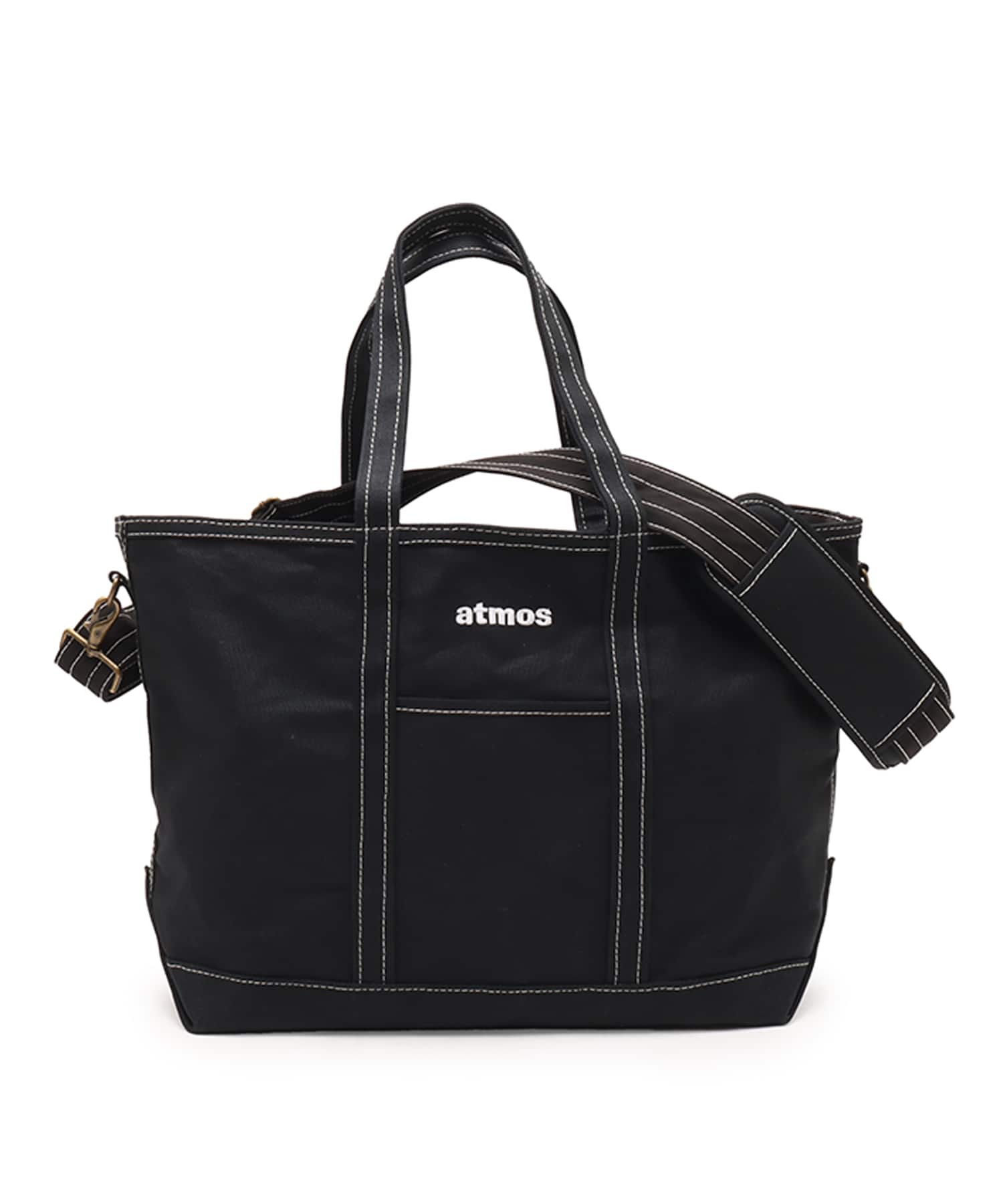 atmos Canvas Tote Bag BLACKのメイン画像