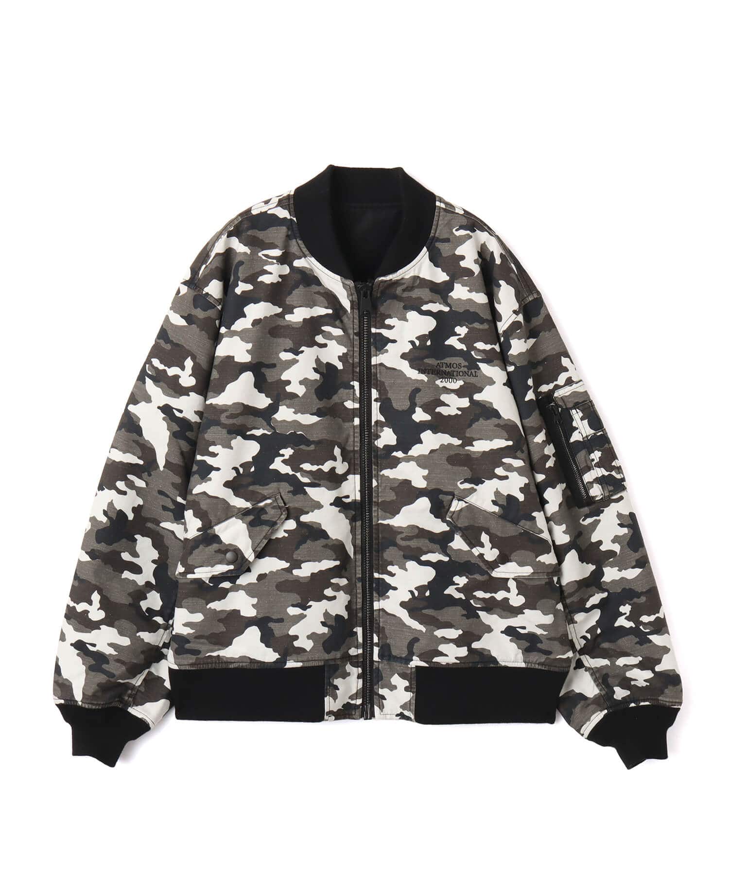 atmos Reversible Flight Jacket BLACK CAMOUFLAGEのメイン画像