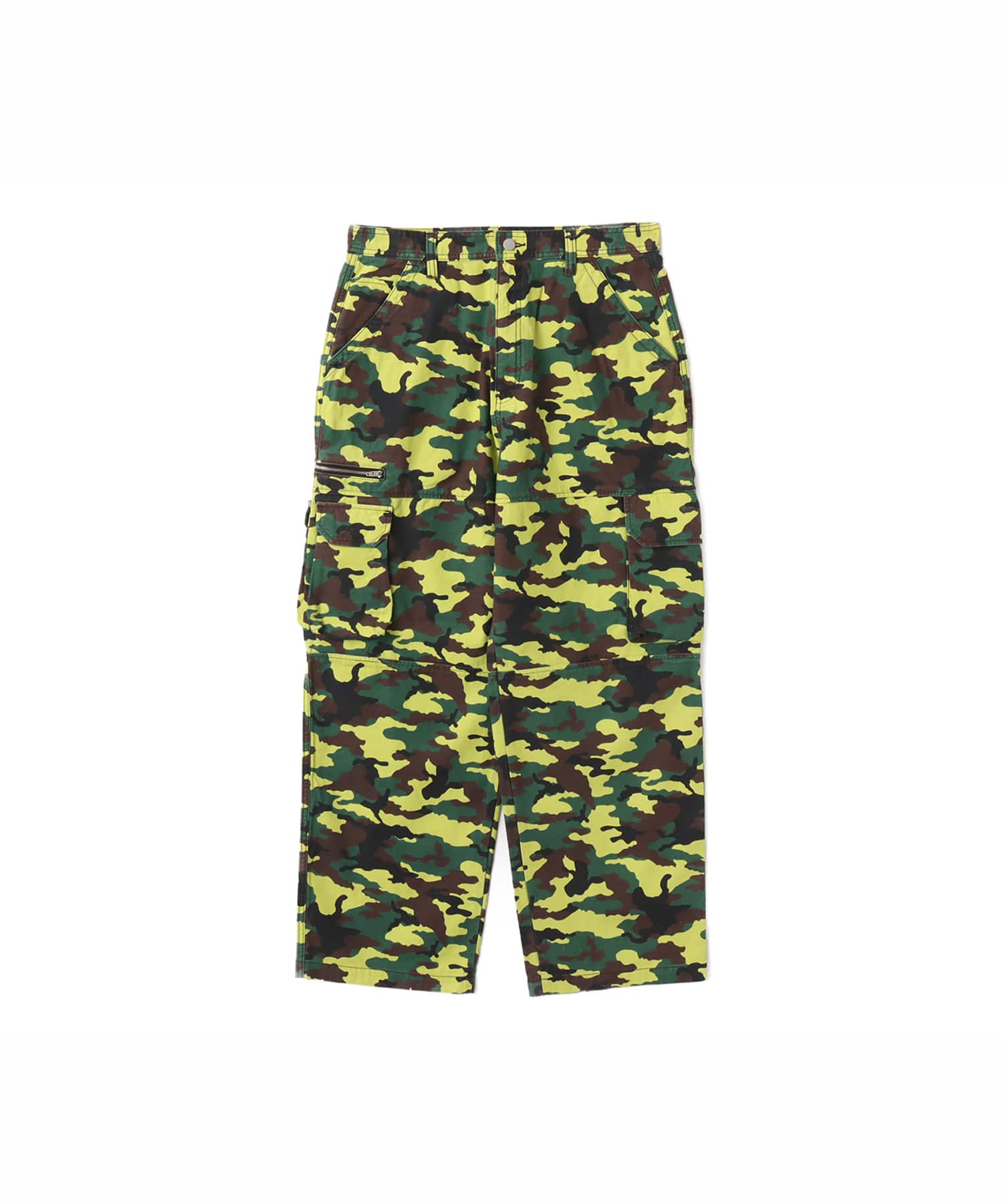 atmos Back Satin Cargo Pants YELLOW CAMOUFLAGEのメイン画像