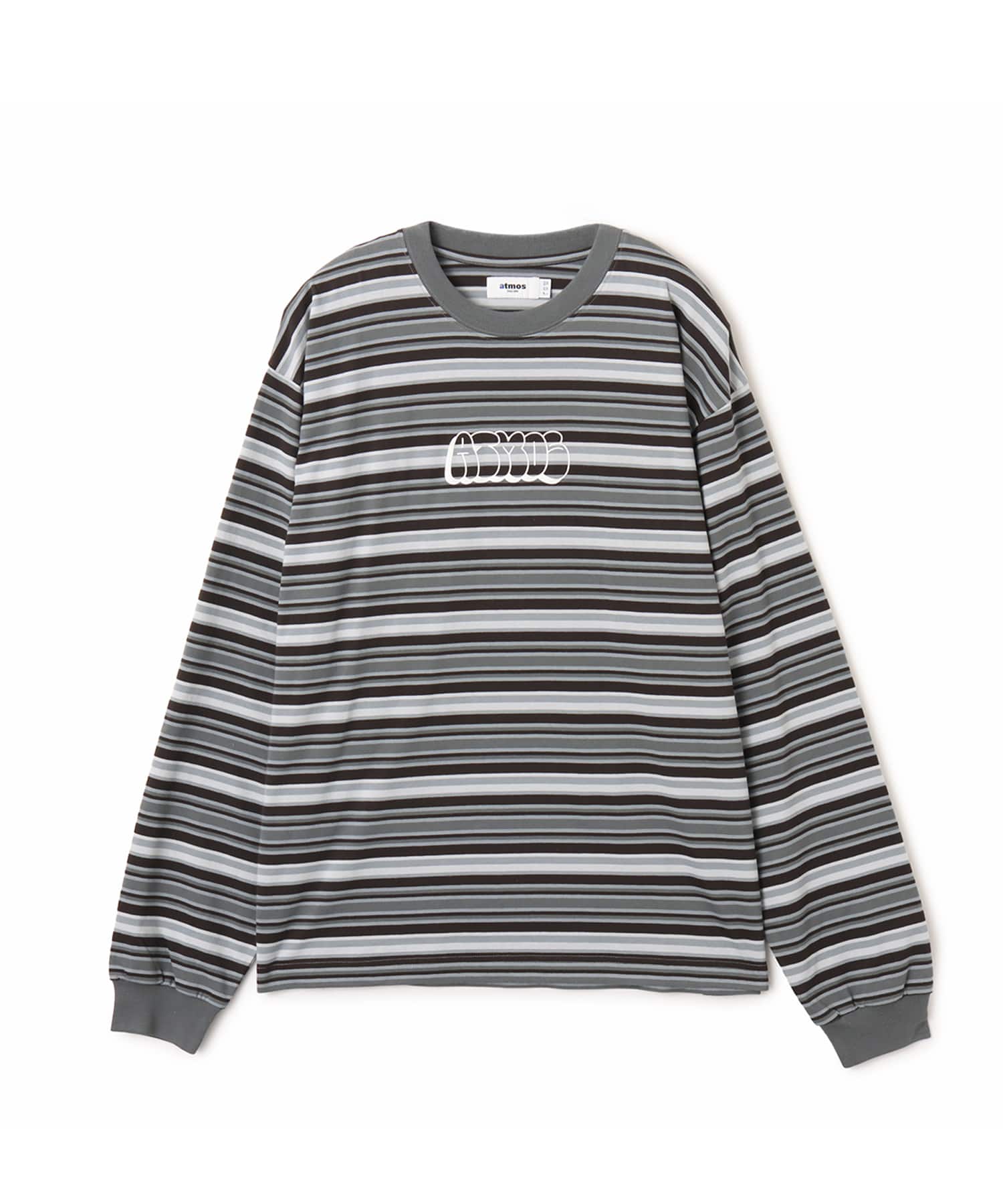 atmos Retro Colorway Border LS T-shirt BLACKのメイン画像