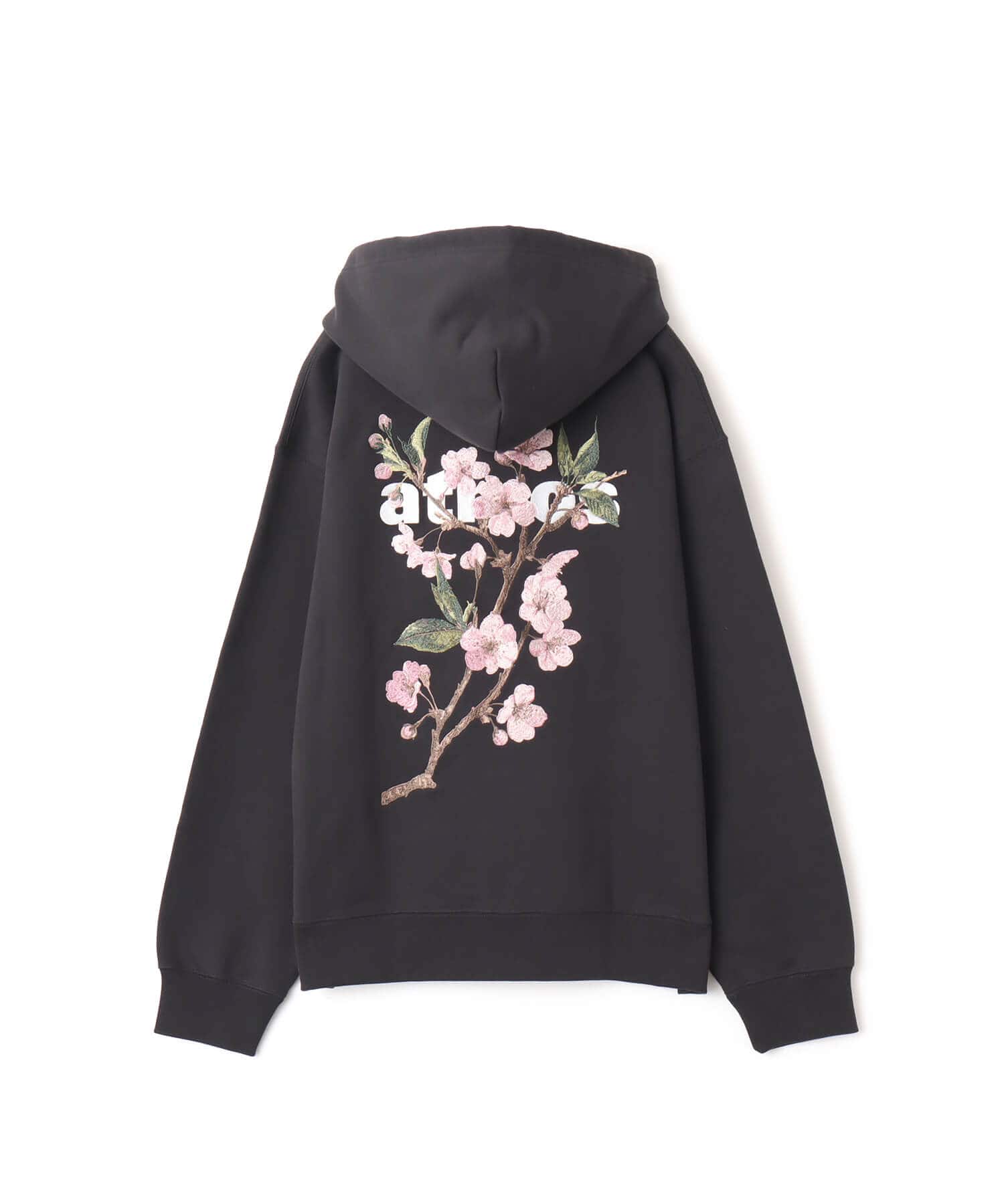 atmos Sakura Motif Zip-up Hooded Sweatshirt LIGHTBLACKのメイン画像
