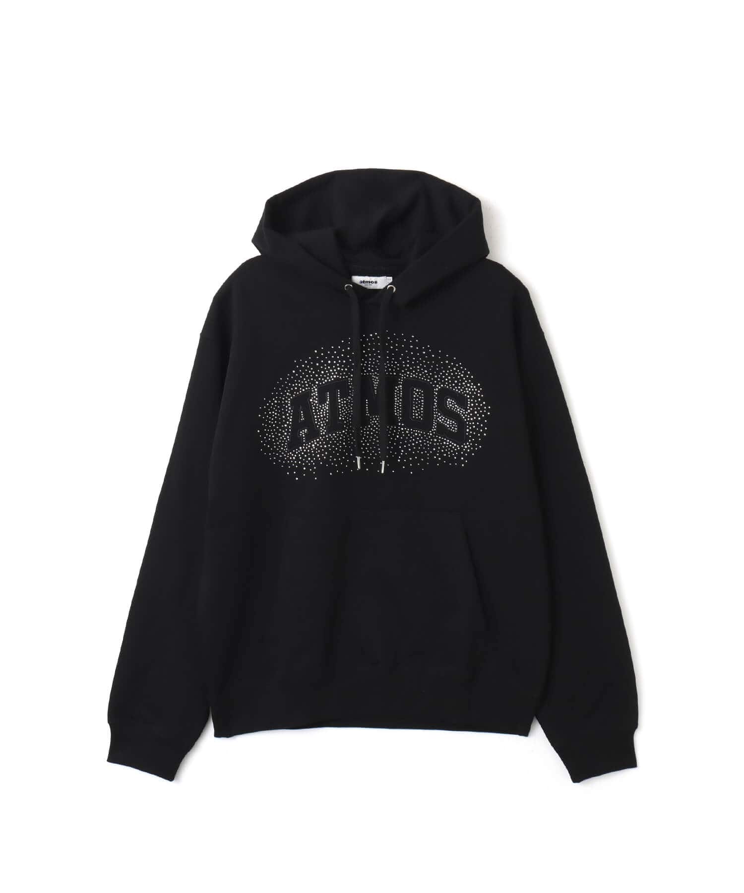 atmos Sequins Logo Hooded Sweatshirt BLACKのメイン画像
