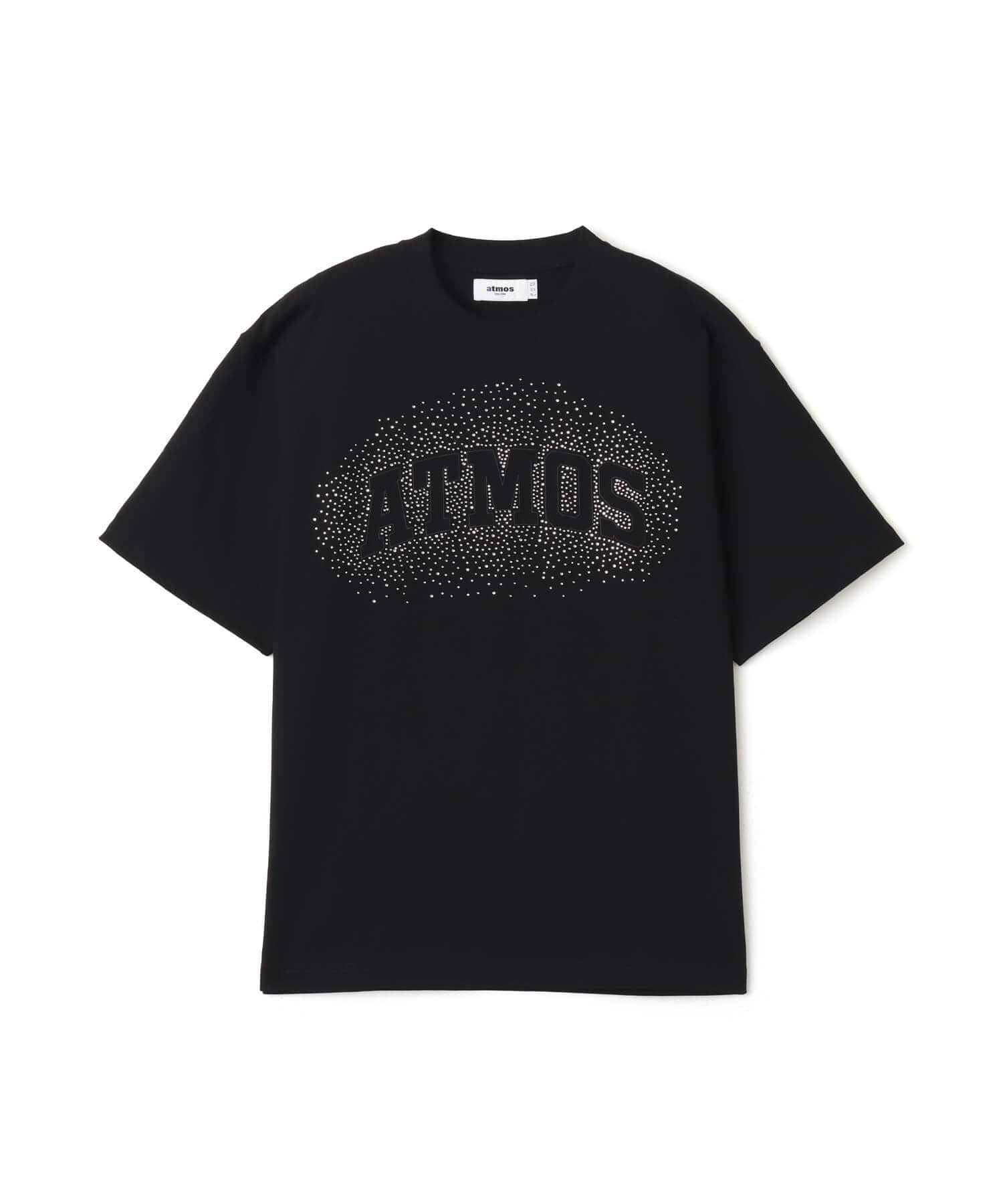 atmos Sequins Logo T-shirt BLACKのメイン画像
