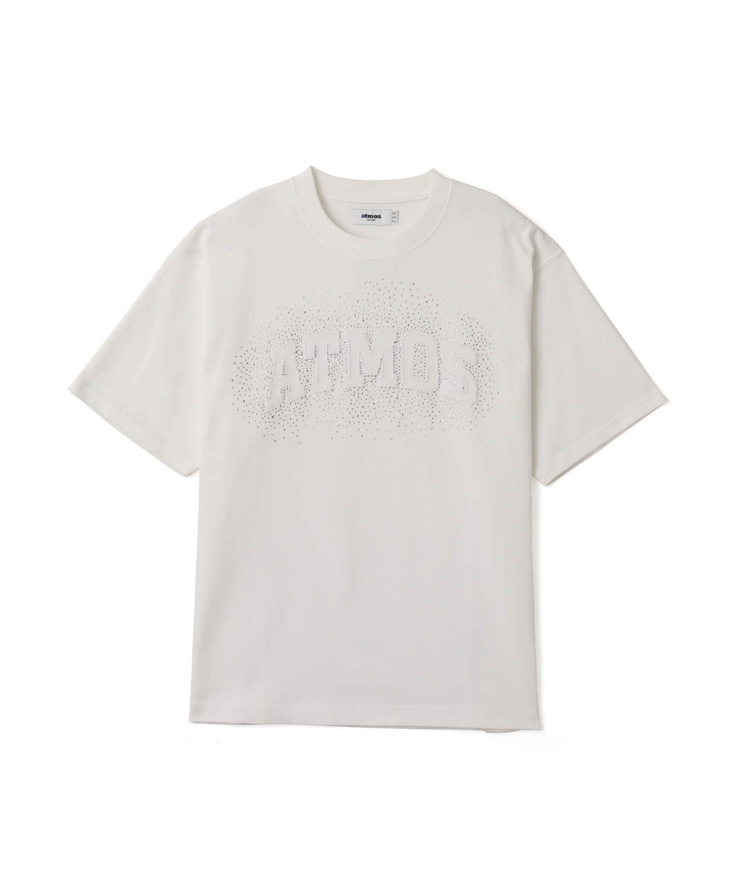 atmos Sequins Logo T-shirt WHITEのメイン画像