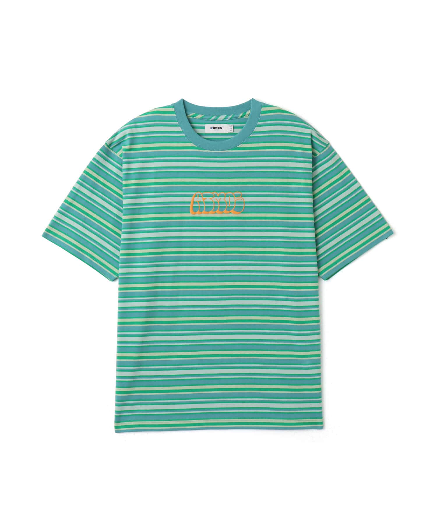 atmos Retro Colorway Border SS T-shirt GREENのメイン画像