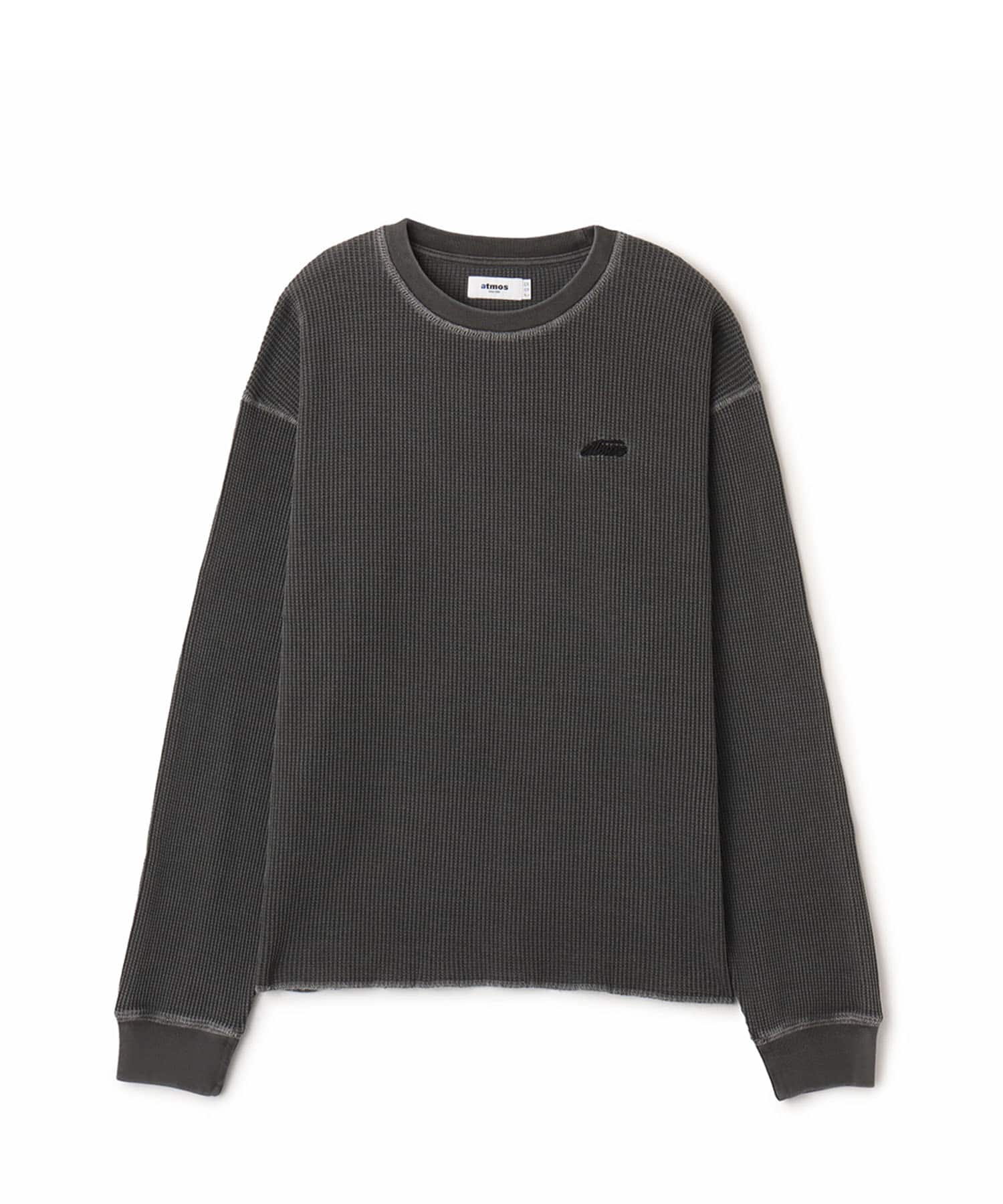 atmos Waffle LS T-shirt LIGHT BLACKのメイン画像