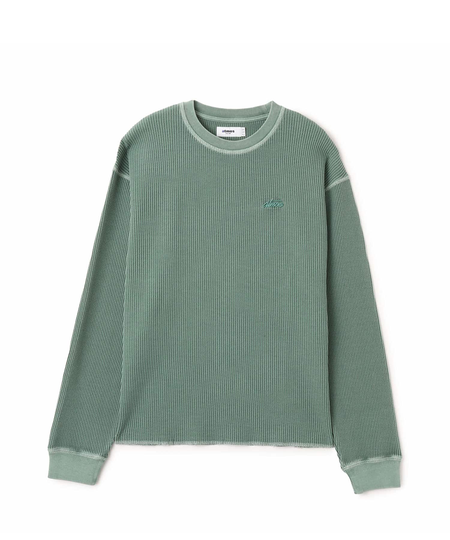 atmos Waffle LS T-shirt LIGHT GREENのメイン画像