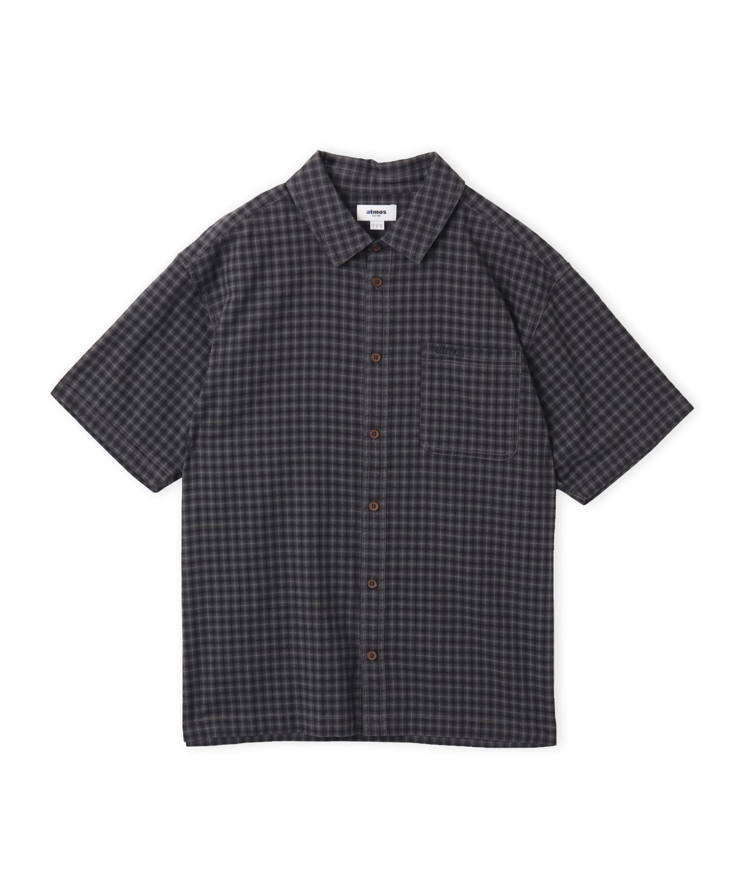 atmos Cotton Dobby Check Shirt BLACKのメイン画像