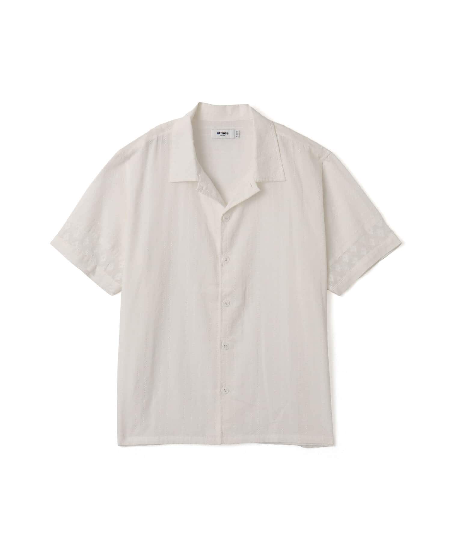 atmos Open Collar SS Shirt WHITEのメイン画像
