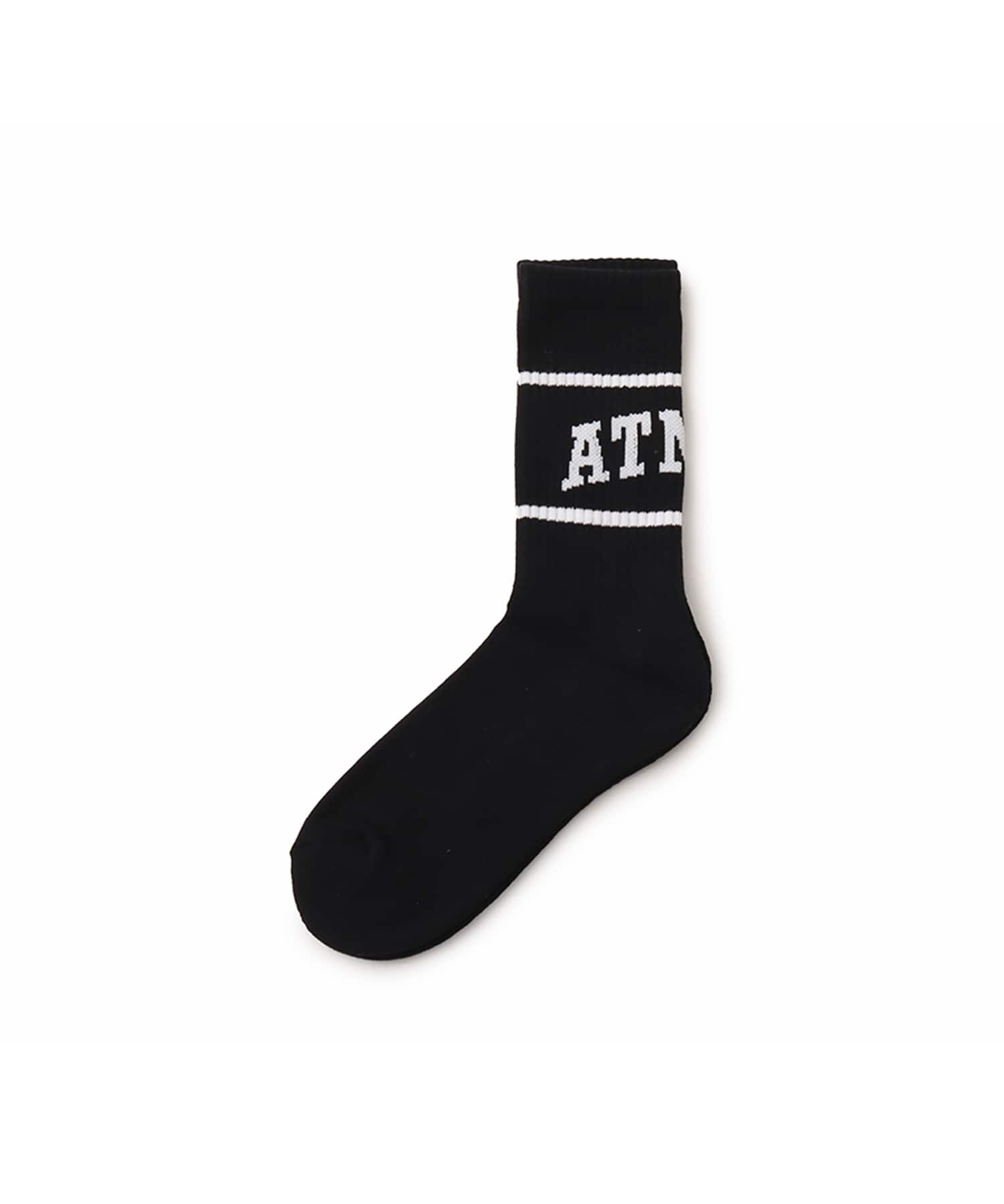 atmos College Logo Line Socks BLACKのメイン画像