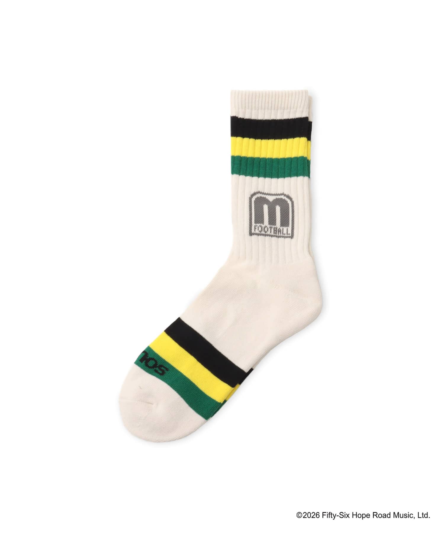 atmos x BOB MARLEY Border Socks GRN x YEL x BLKのメイン画像