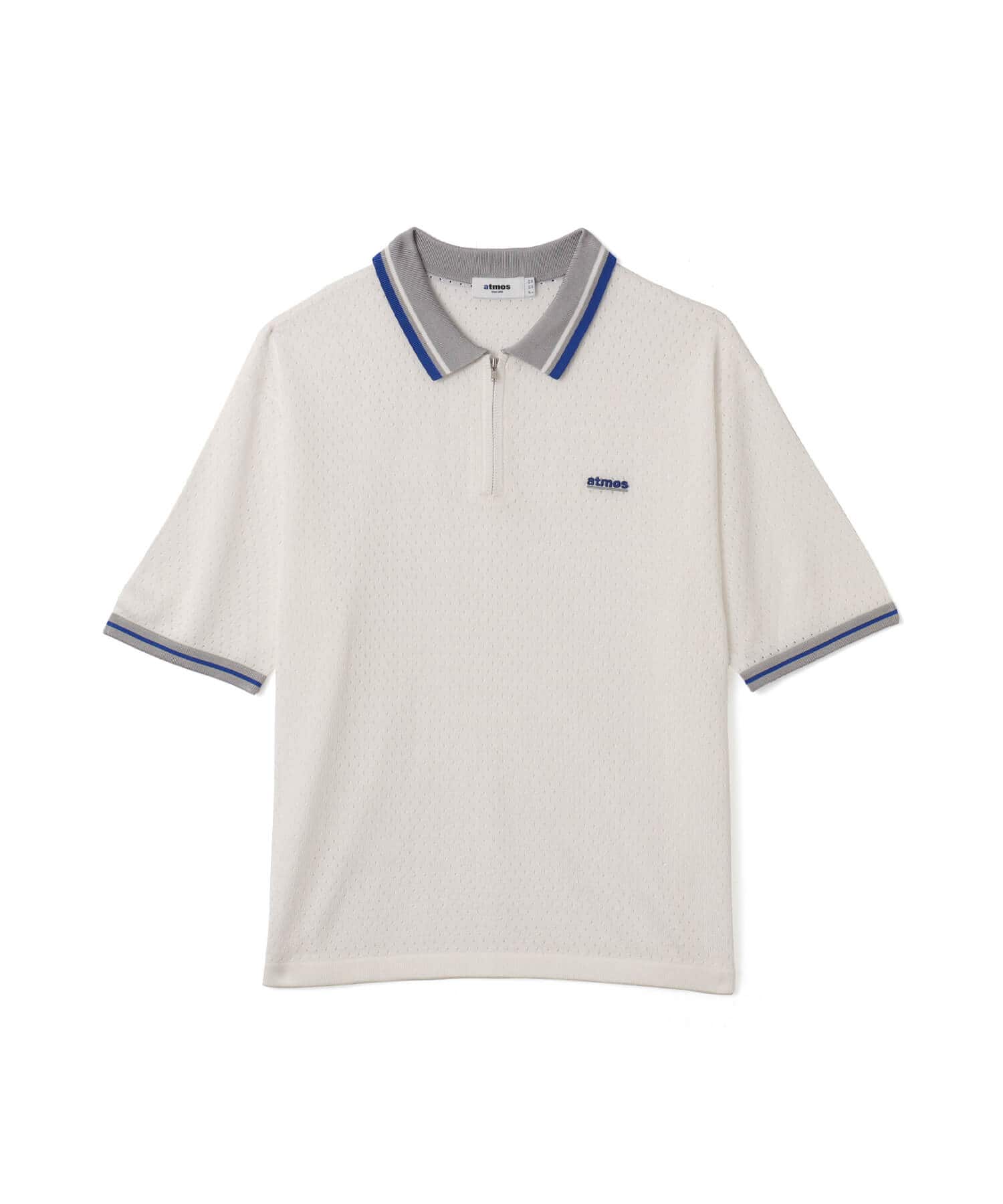 atmos Mesh Polo Shirt WHITEのメイン画像