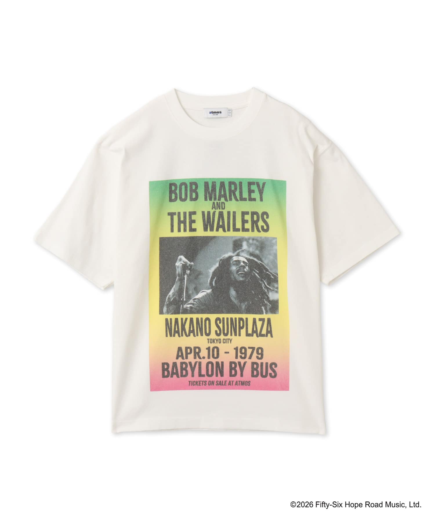 atmos x BOB MARLEY BABYLON BY BUS T-shirt WHITEのメイン画像