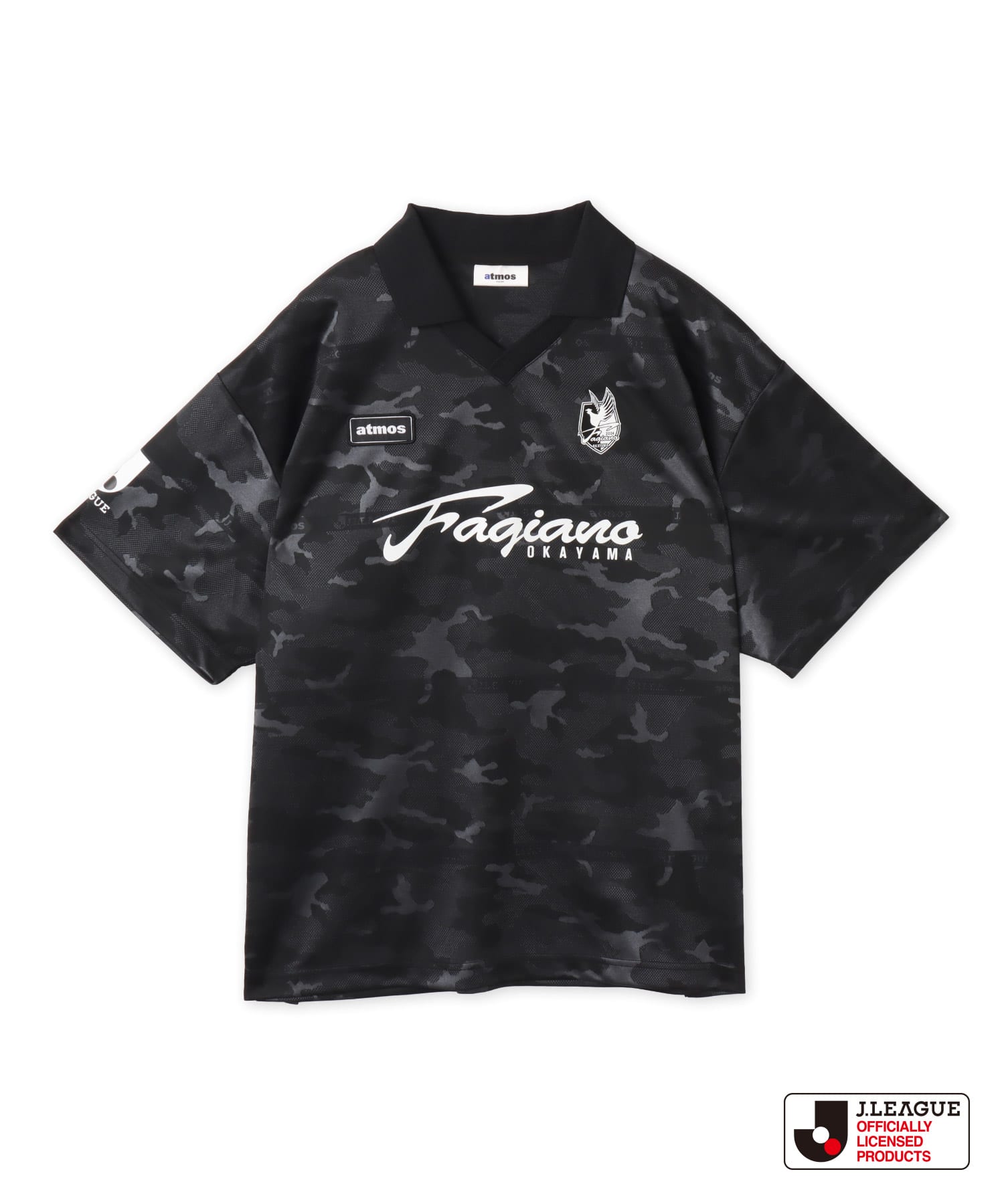 atmos x J.LEAGUE ファジアーノ岡山 T-shirt BLACKのメイン画像